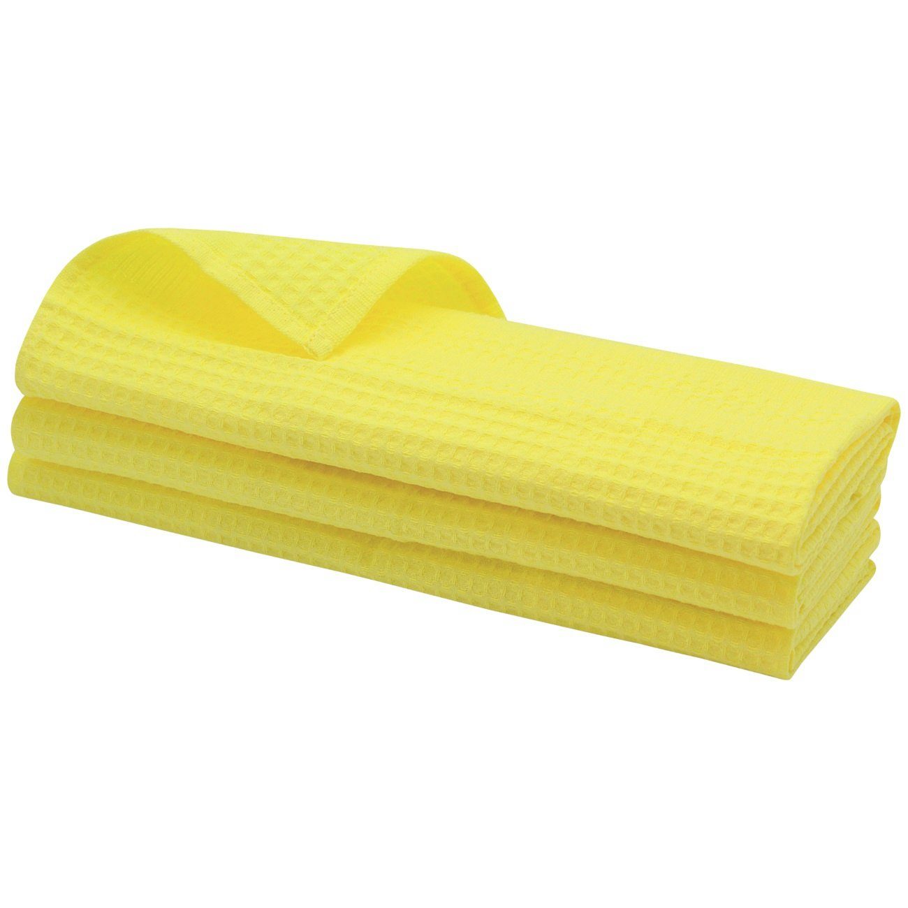 Engelland Geschirrtuch Poliertuch, (Vorteils-Set, 3-tlg., Waffel-Pique), 100 % Baumwolle, integrierte Aufhängeschlaufe, 70 x 50 cm