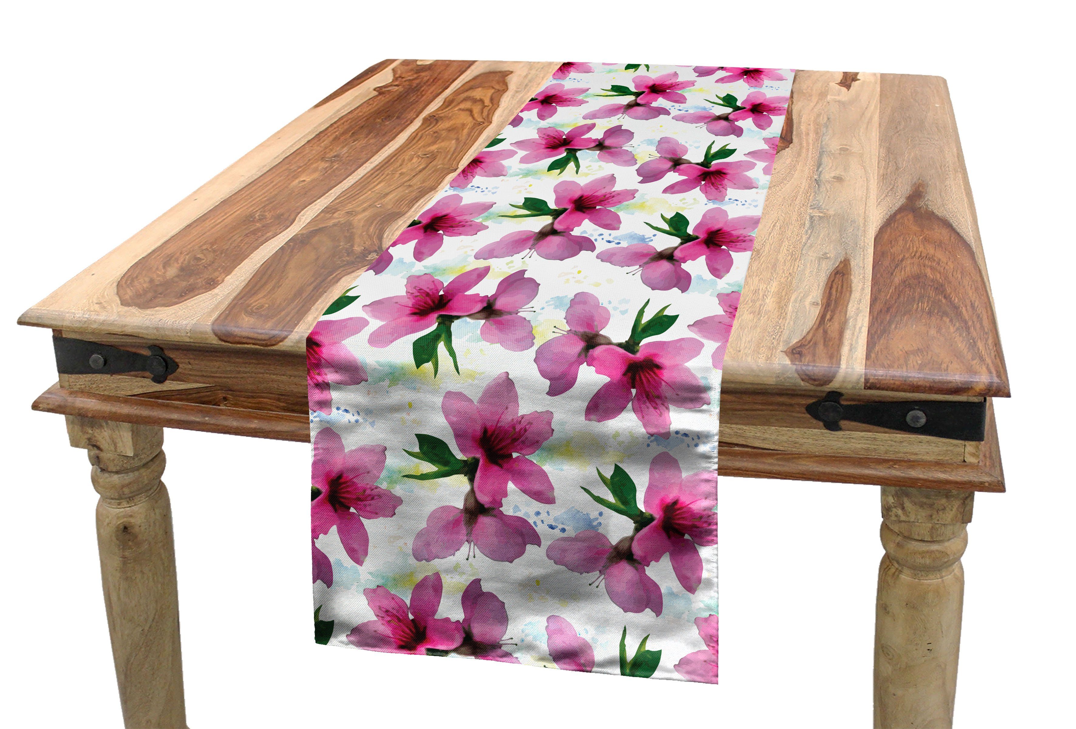 Abakuhaus Tischläufer Esszimmer Küche Rechteckiger Dekorativer Tischläufer, Blumen Blütenblätter Botanik Essence