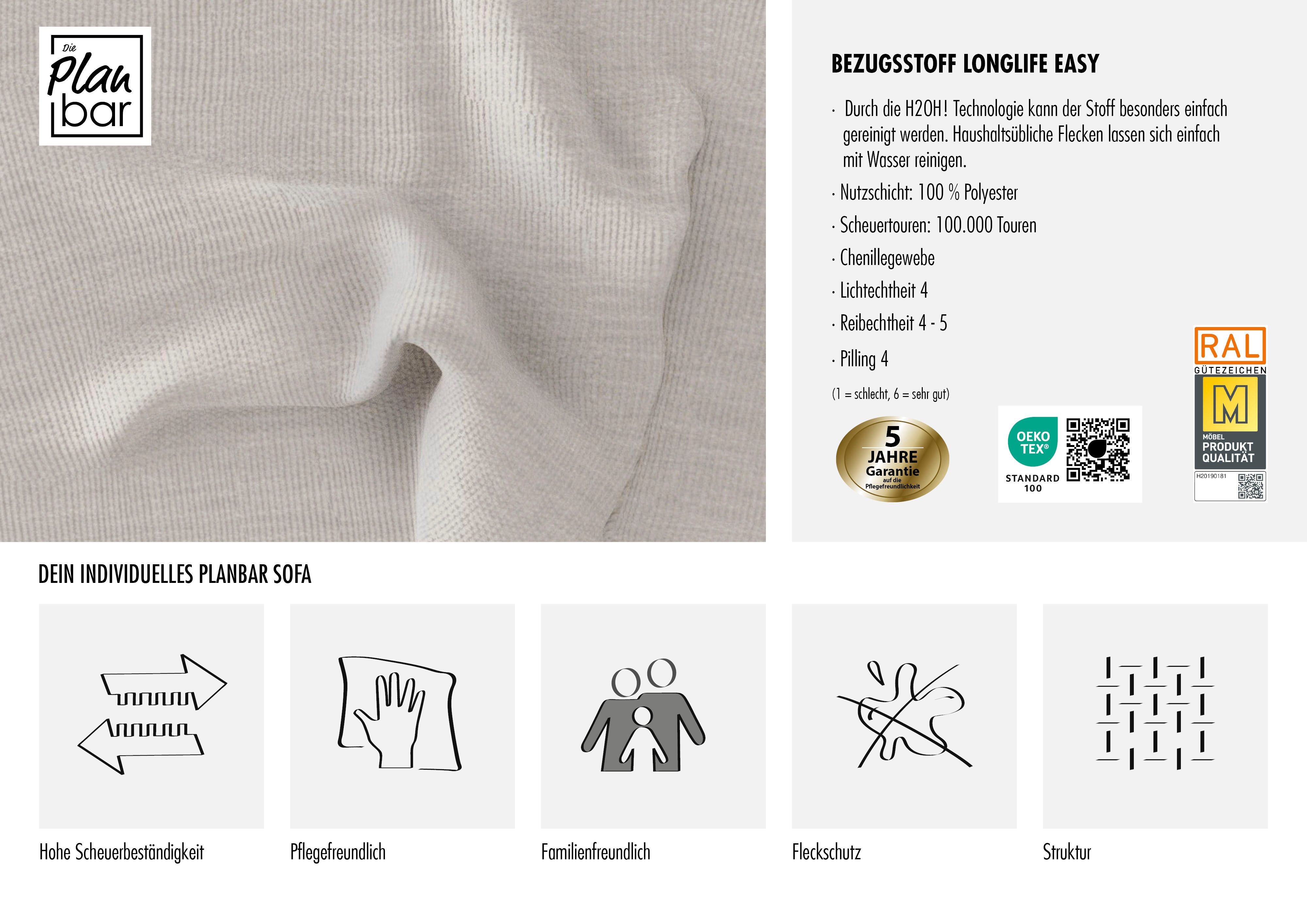 Die PlanBar Hocker MP-IN22025 (1 St), hochwertige Kaltschaumpolsterung, stylische Metallfüße