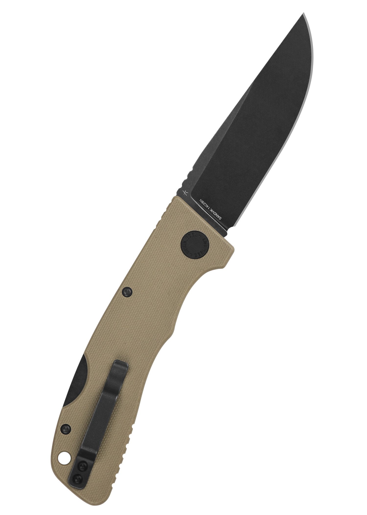 Schnitzel Taschenmesser Schnitzel KVAR G10 Braun Taschenmesser mit Hosenclip, (1 St), Hosenclip