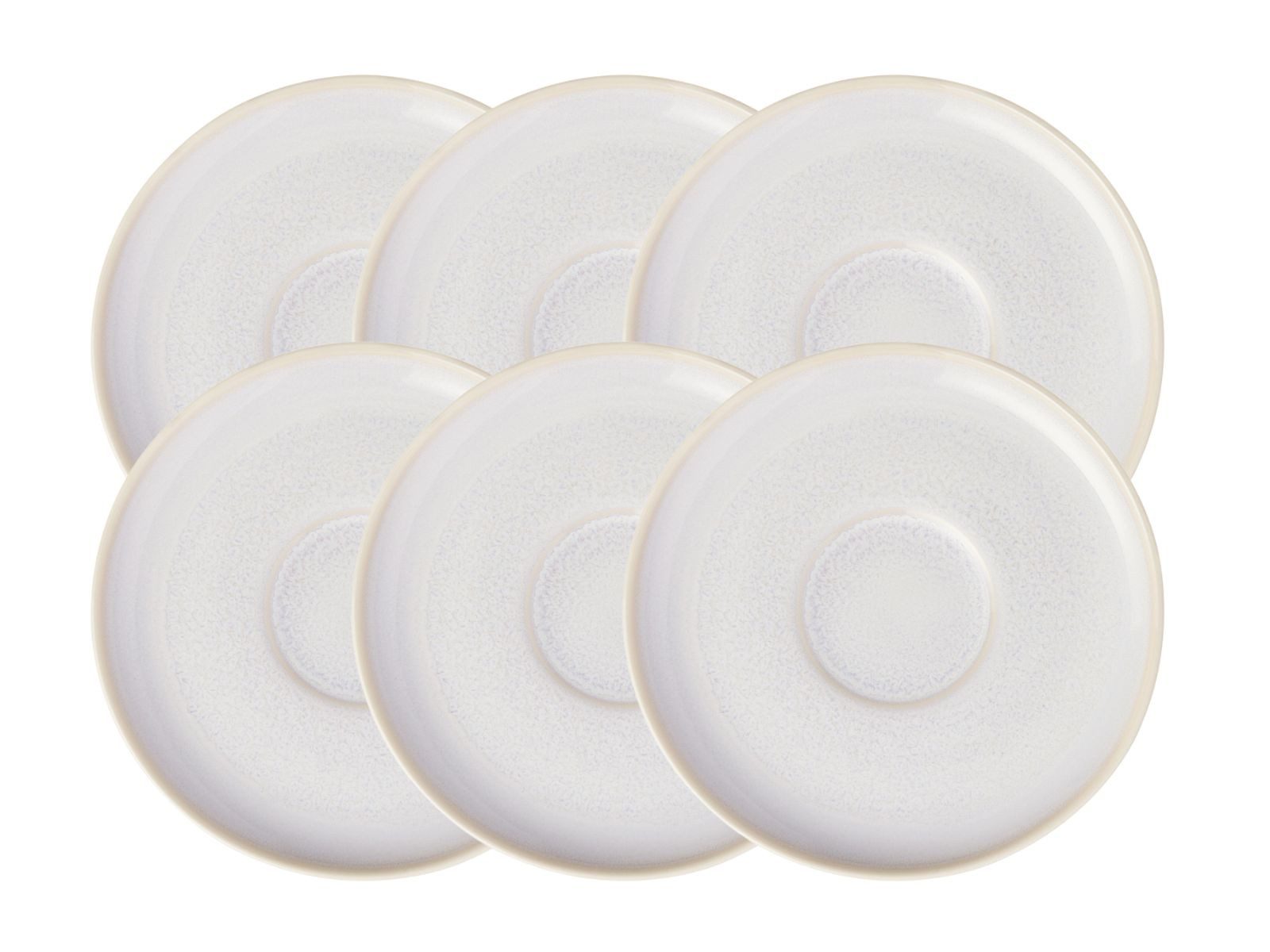 like. by Villeroy & Boch Geschirr-Set Crafted Cotton Kaffeeuntertasse 15cm Set6, Premium Porcelain