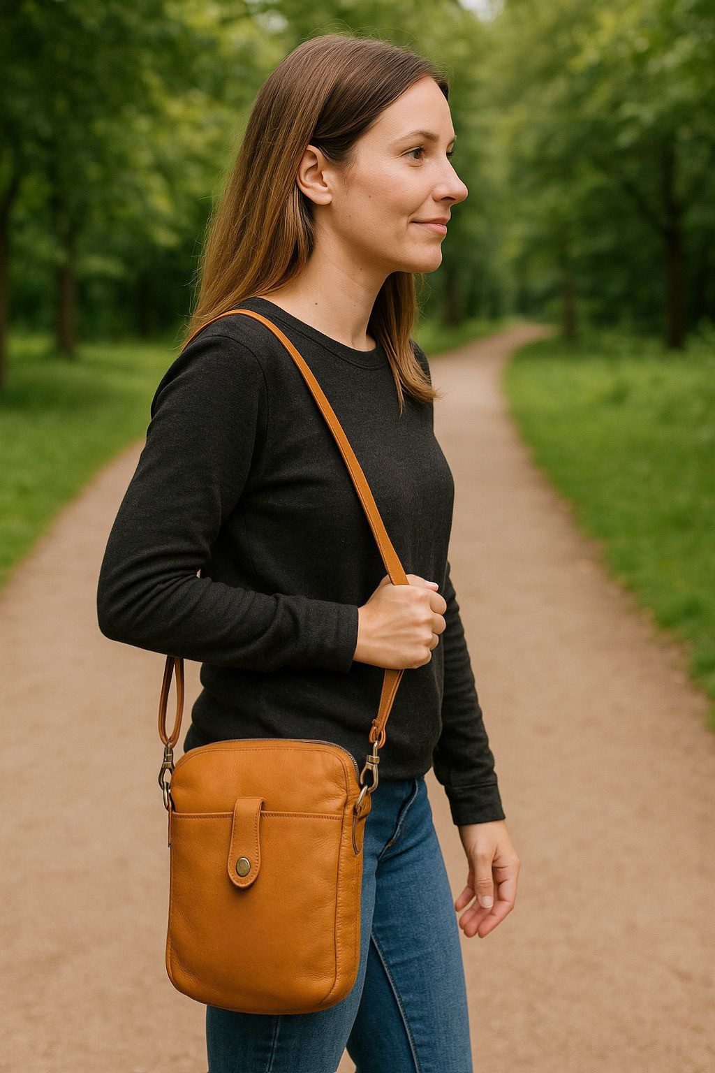 Cinino Handtasche Rubin, Washed Ledertasche Umhängetasche günstig online kaufen