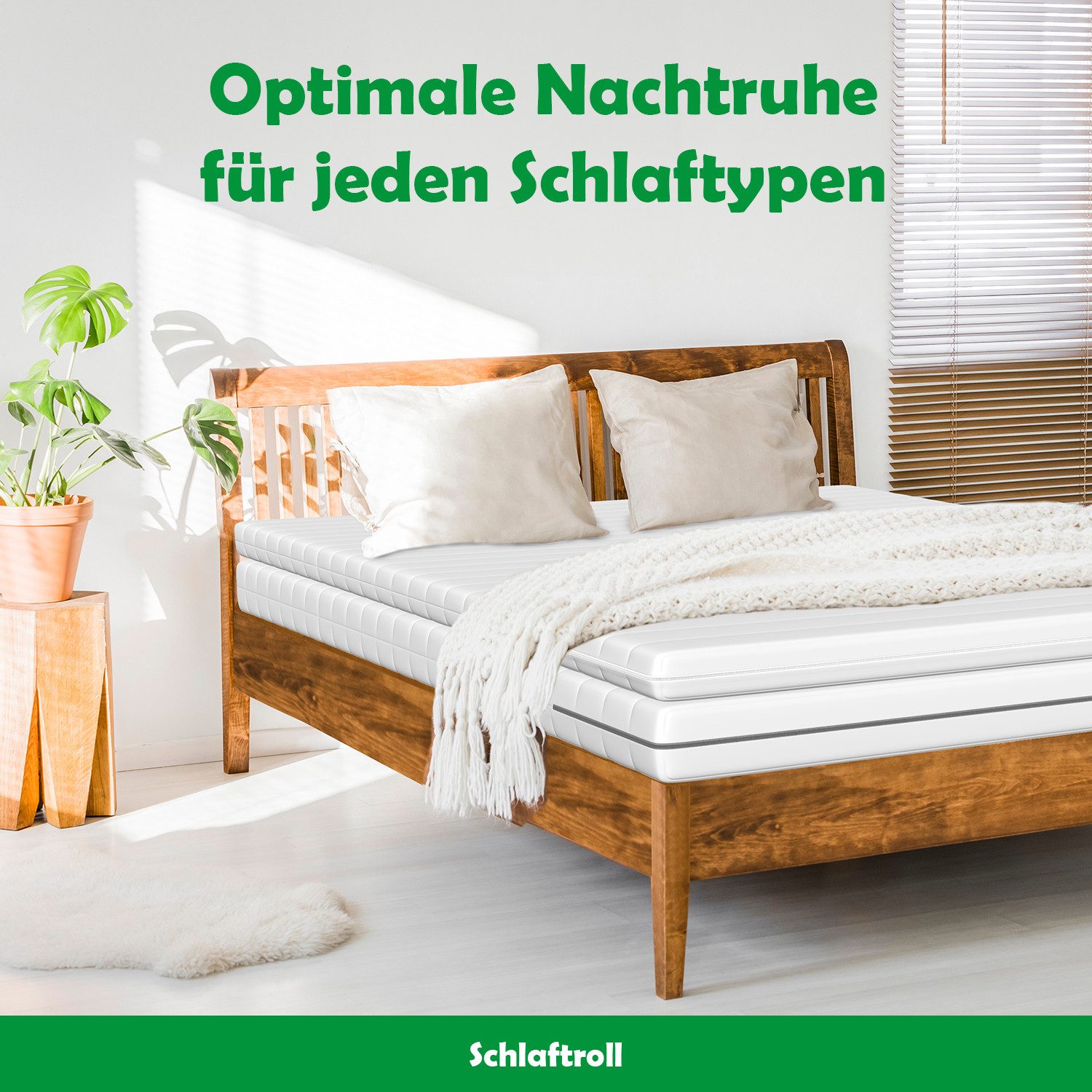 Schlaftroll, Topper Kaltschaum, ergonomische Auflage für Matratzen,OEKO-TEX® zertifiziert, 90x200 cm, 140x200 cm, 180x200 cm und weiteren Größen