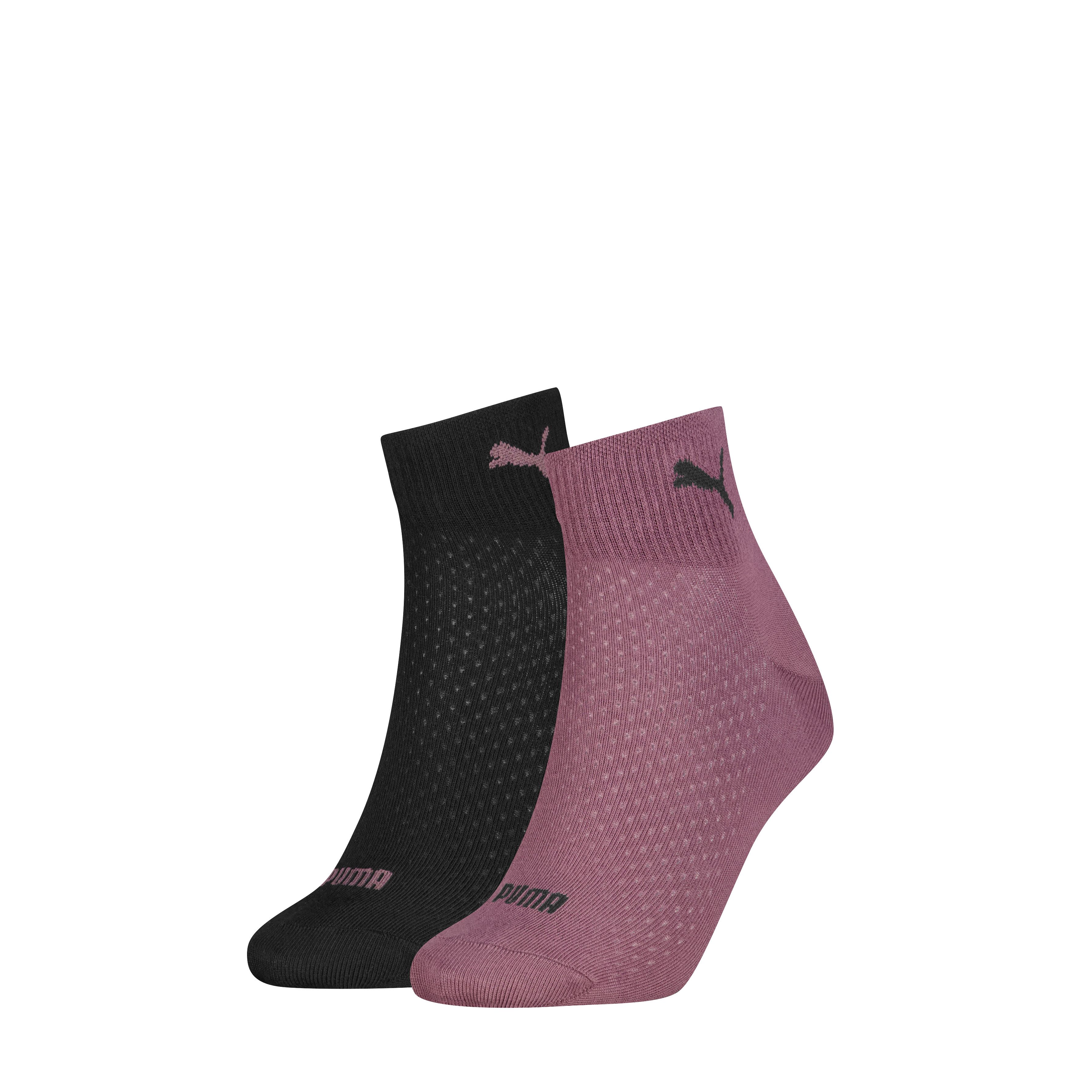 PUMA Kurzsocken PUMA WOMEN QUARTER 2P (2 Paar) atmungsaktives Mesh zur Belüftung, um kühl und trocken zu bleiben