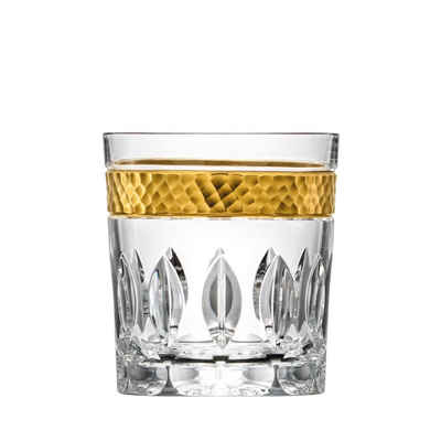 ARNSTADT KRISTALL Whiskyglas Whiskyglas Bloom Gold (9 cm) Kristallglas mundgeblasen · handgeschliff, Kristall