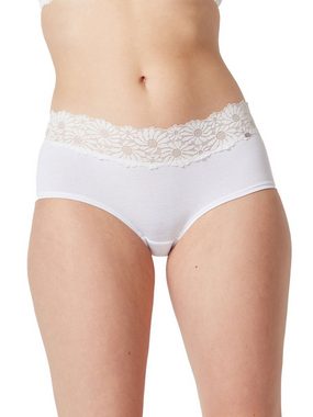 Skiny Panty 4er Pack Damen Pant CottonLace Essentials (Packung, 4-St) gerundeter Beinausschnitt