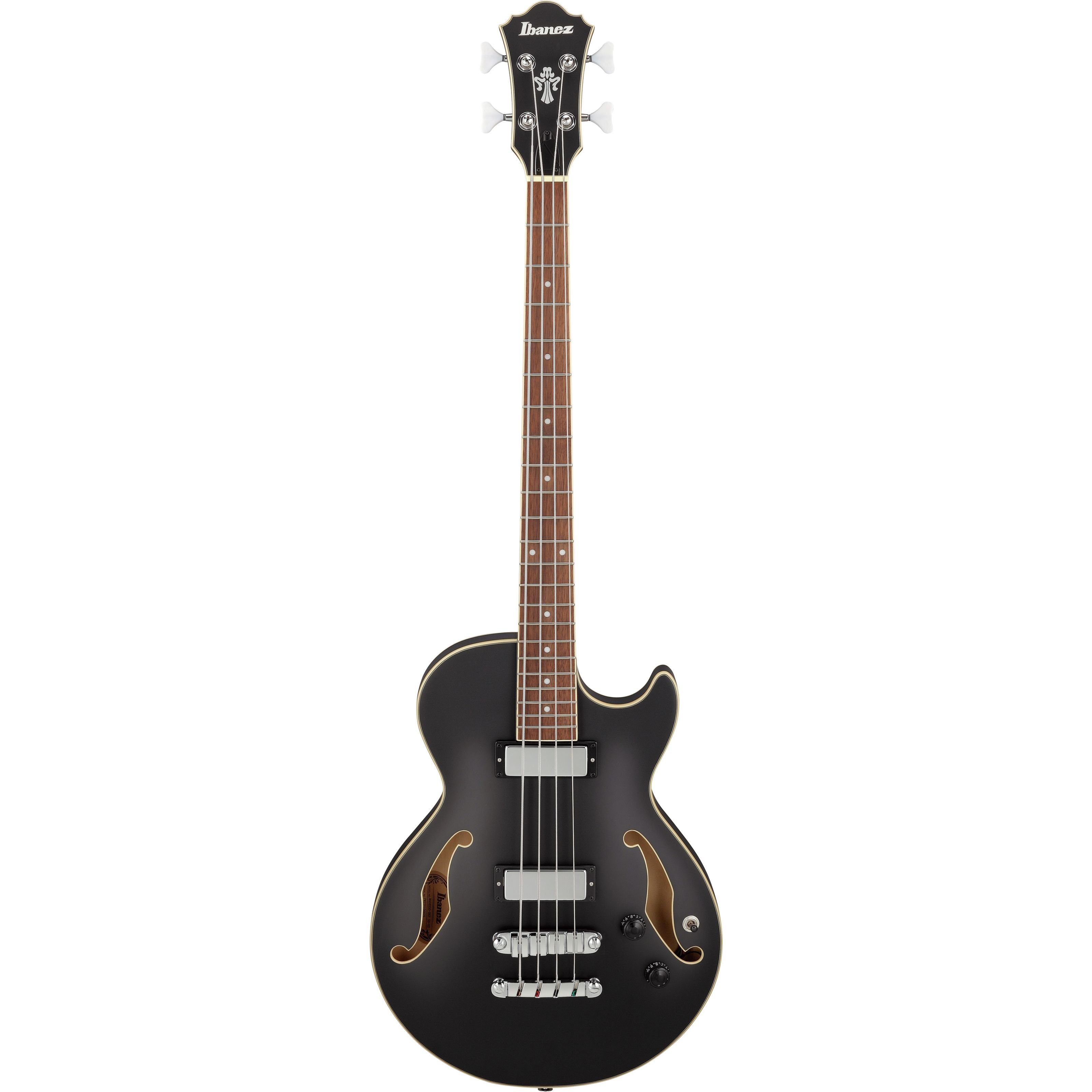 Ibanez Halbakustik-Bass, Halbakustik-Bässe, Halbakustik-Bässe für Rechtshänder, Artcore AGB200-BKF Black Flat - Rechtshänder Halbakustik-Bass