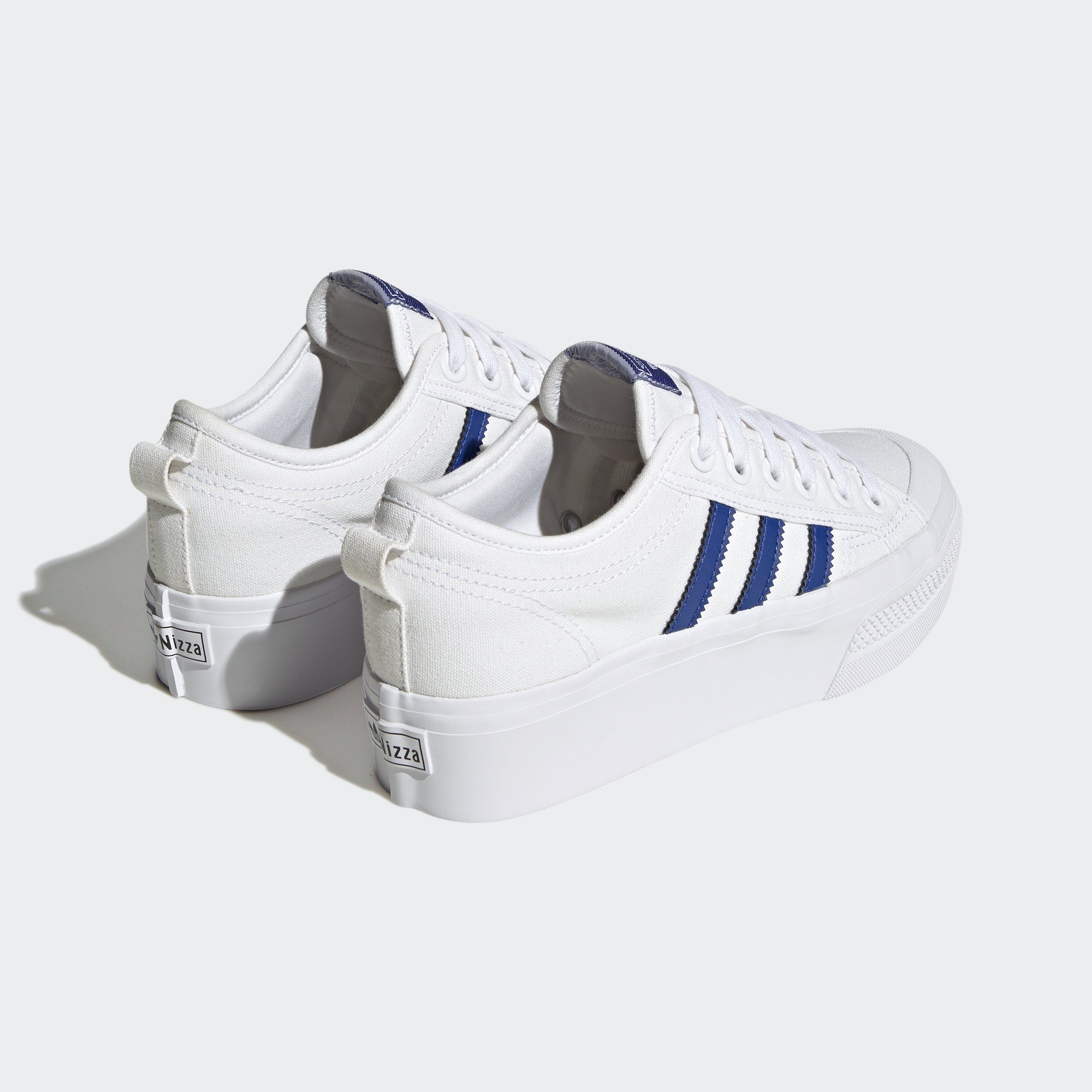 Core Cloud Lucid Black Semi Blue adidas / NIZZA PLATFORM Originals / White Sneaker