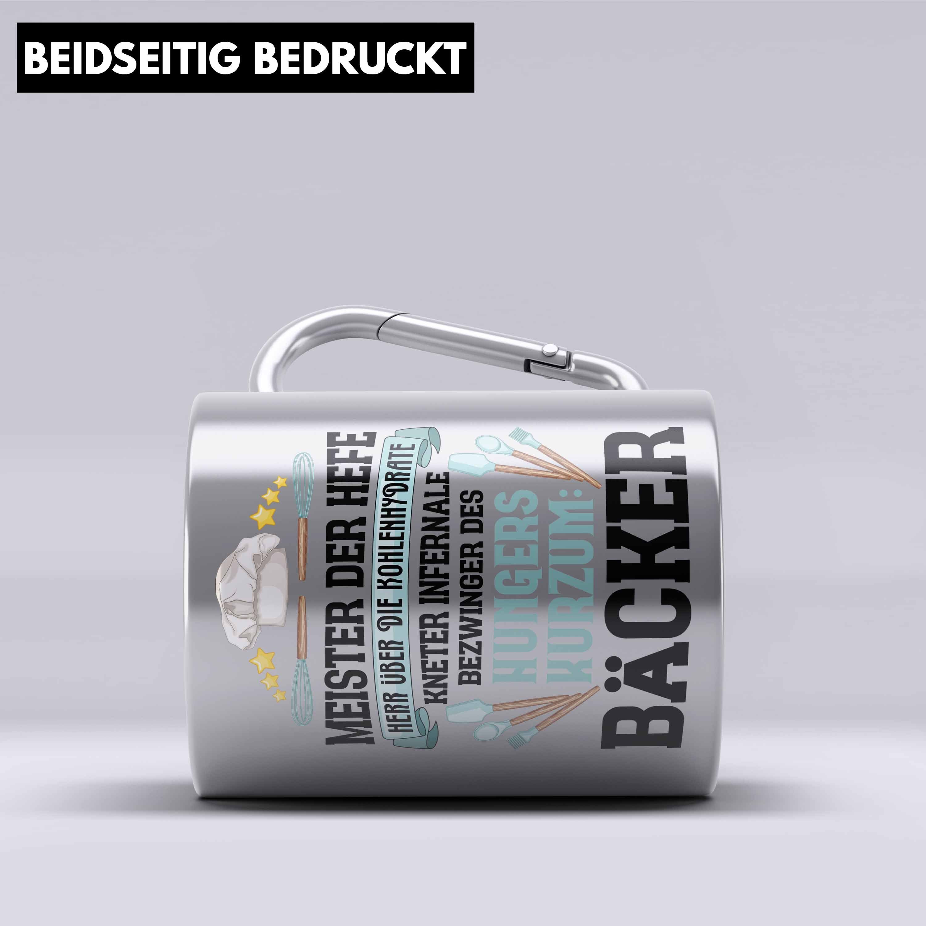 Trendation Thermotasse Bäcker Edelstahl Tasse mit Spruch Geschenkidee Bäckerin Geschenk Männe