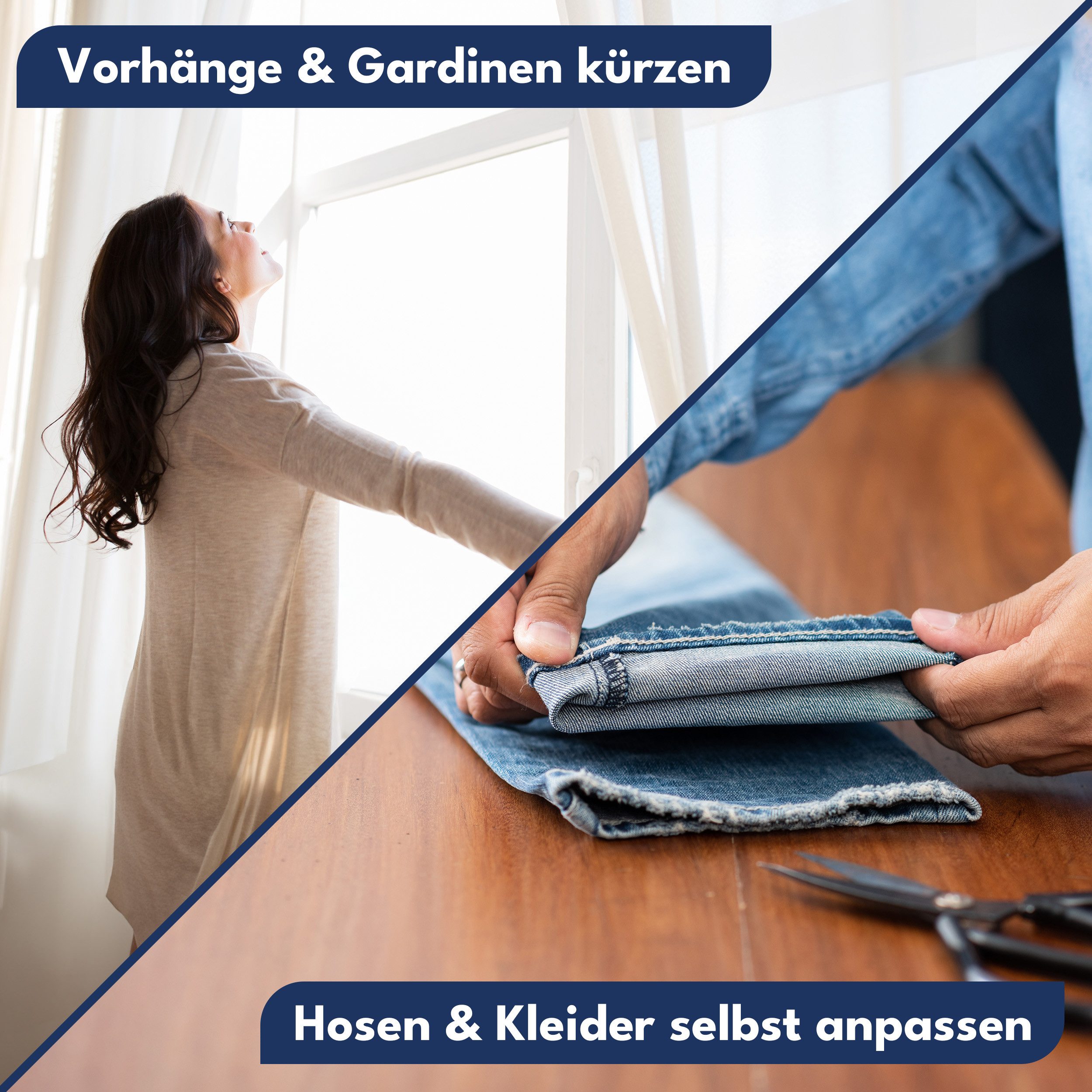 NEUFELD Versteifungsband Saumband zum Aufbügeln I Bügelband I Kürzen ohne Nähen, Gardinen, Textilien, Vorhänge, Stoffe, Kürzen ohne Nähen Waschfester Halt Keine Klebereste Zum Aufbügeln