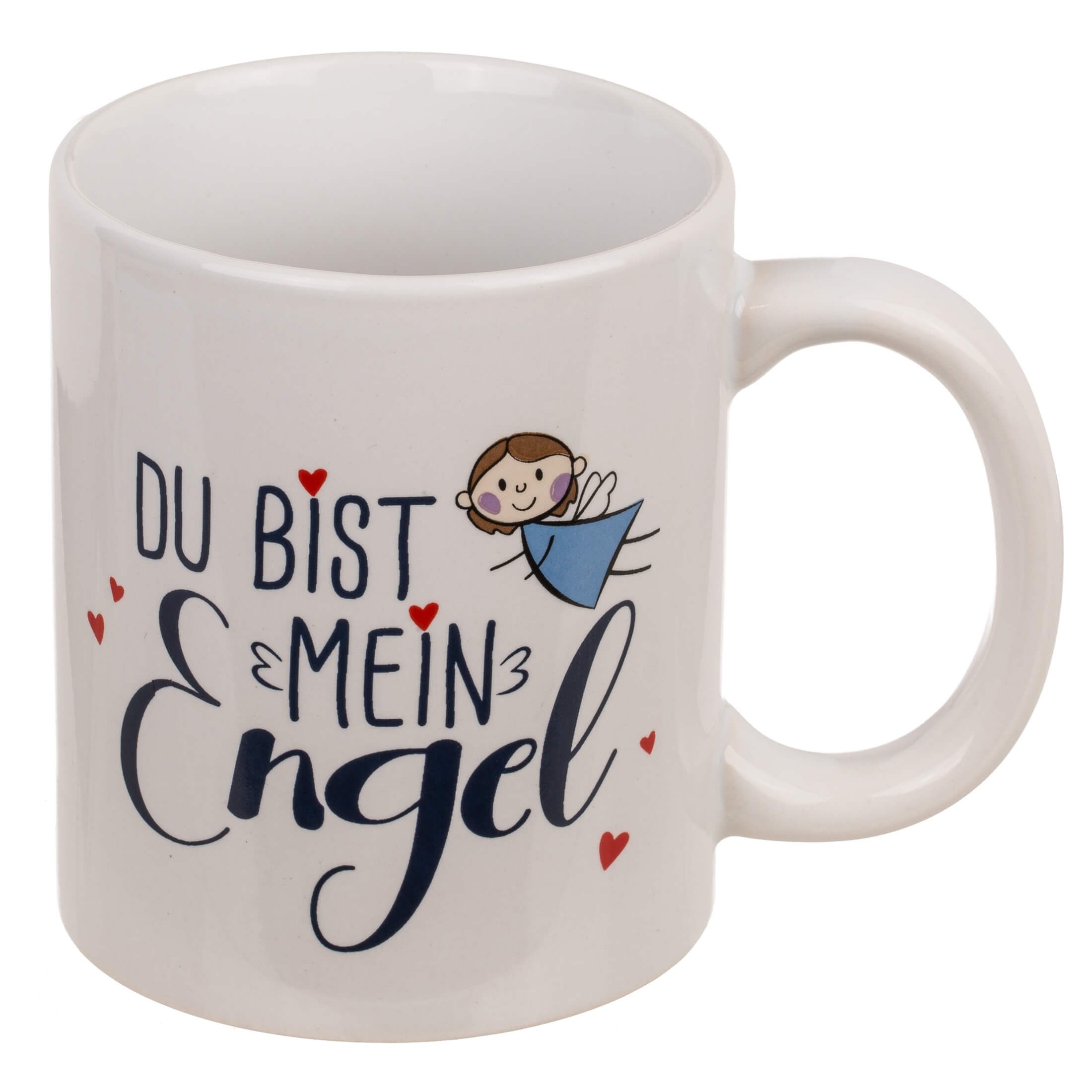 Out of the Blue Tasse Keramikbecher -Du bist mein Engel- Kaffee Becher Tasse Valentinstag, 1-tlg., Keramik