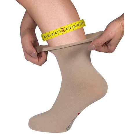 Fußgut Gesundheitssocken Sensitiv Elegant Socken XXL (1-Paar) Weitschaft, Rollbund