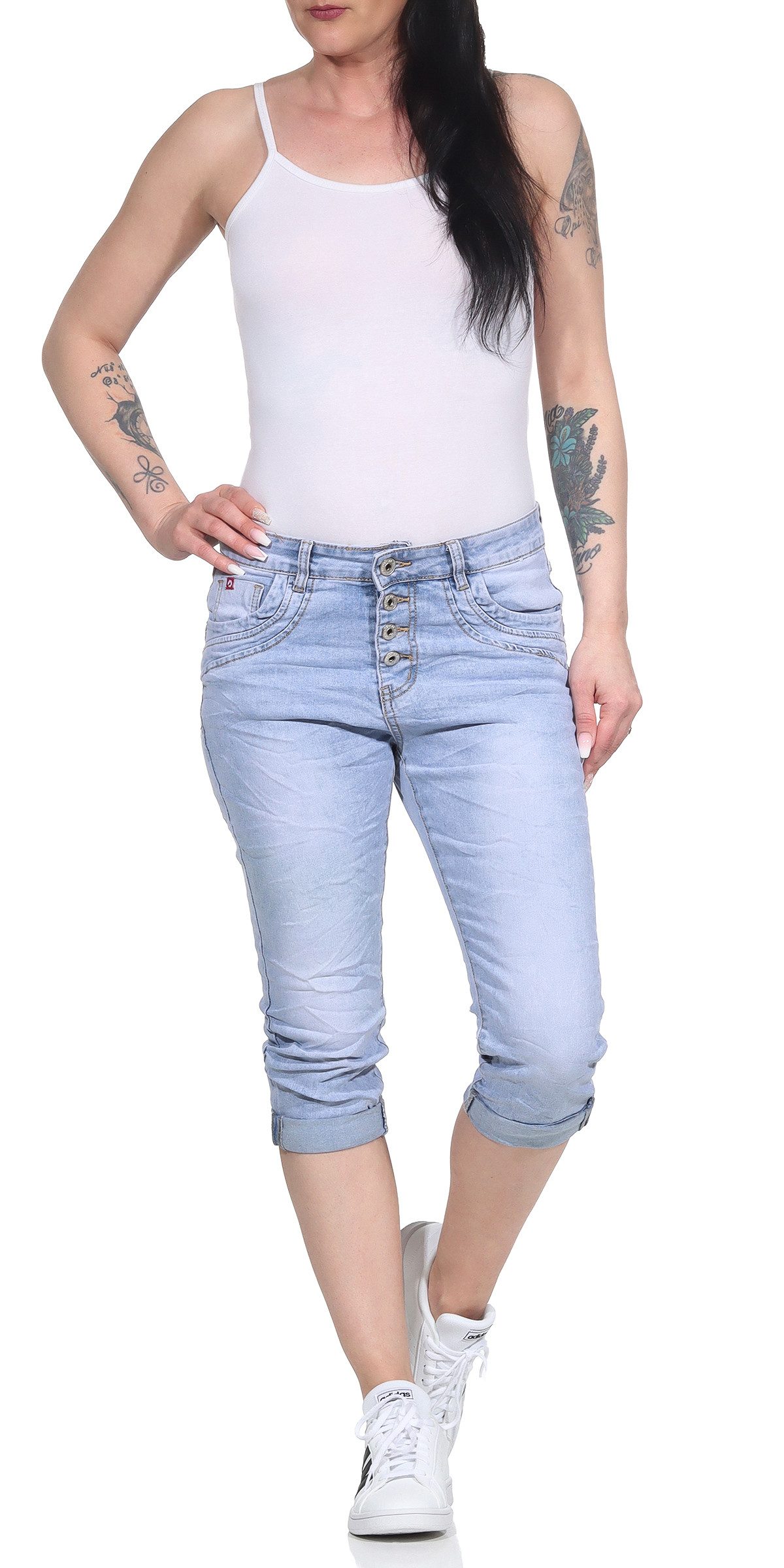 Jewelly 3/4-Jeans 80 Capri Jeans Streetwear günstig online kaufen