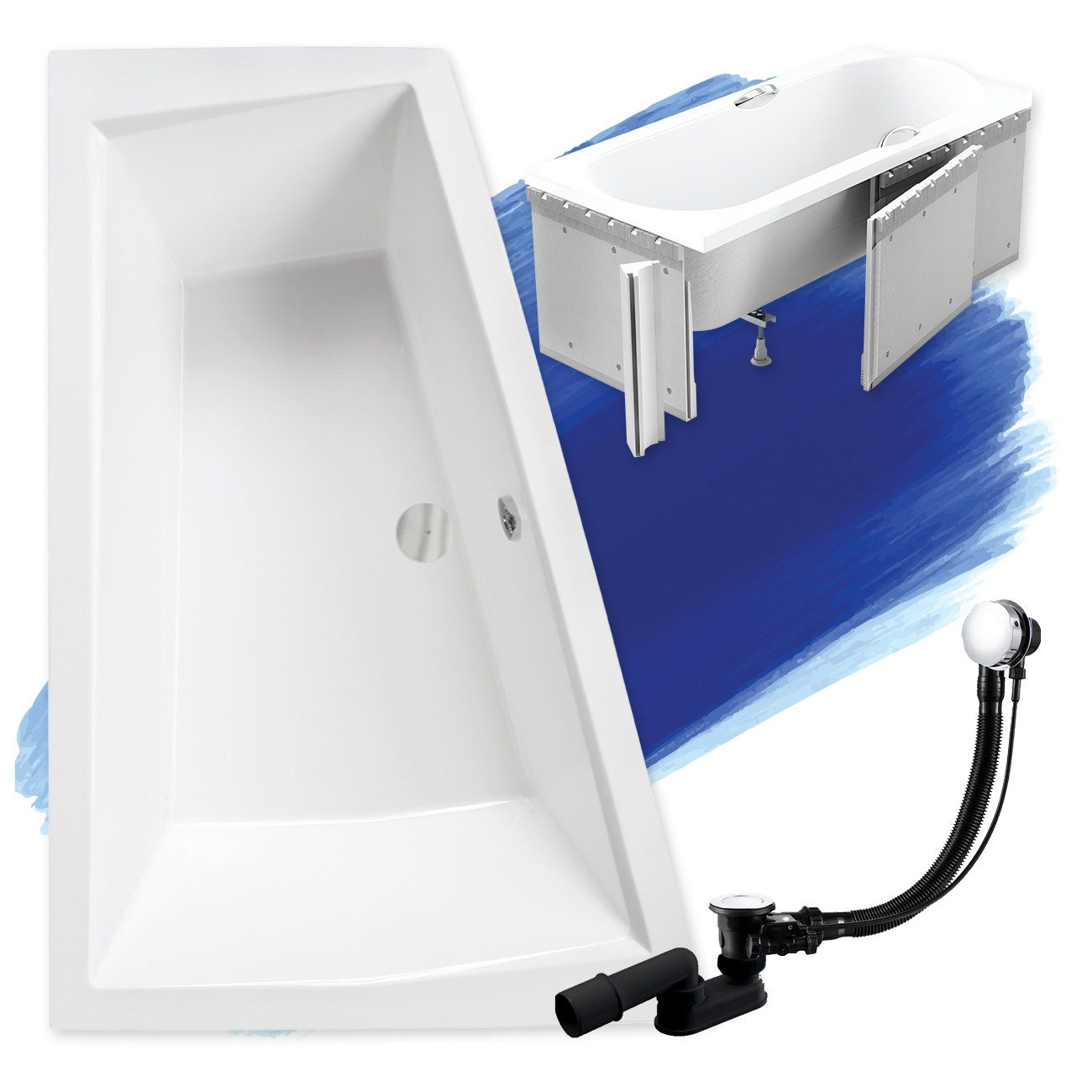 KOLMAN Badewanne Eckbadewanne Intima 180x125, (Links/Rechts), günstig online kaufen