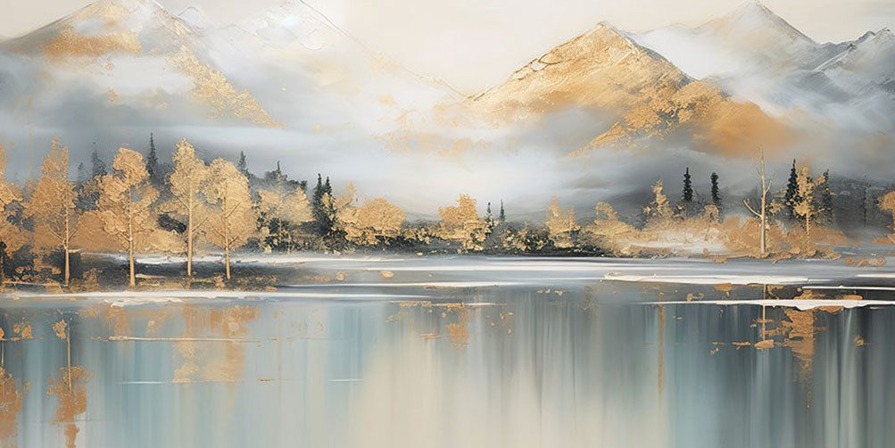 Bönninghoff Leinwandbild, Abstrakt, Abstrakte, Berge, Landschaft, Natur, Se günstig online kaufen