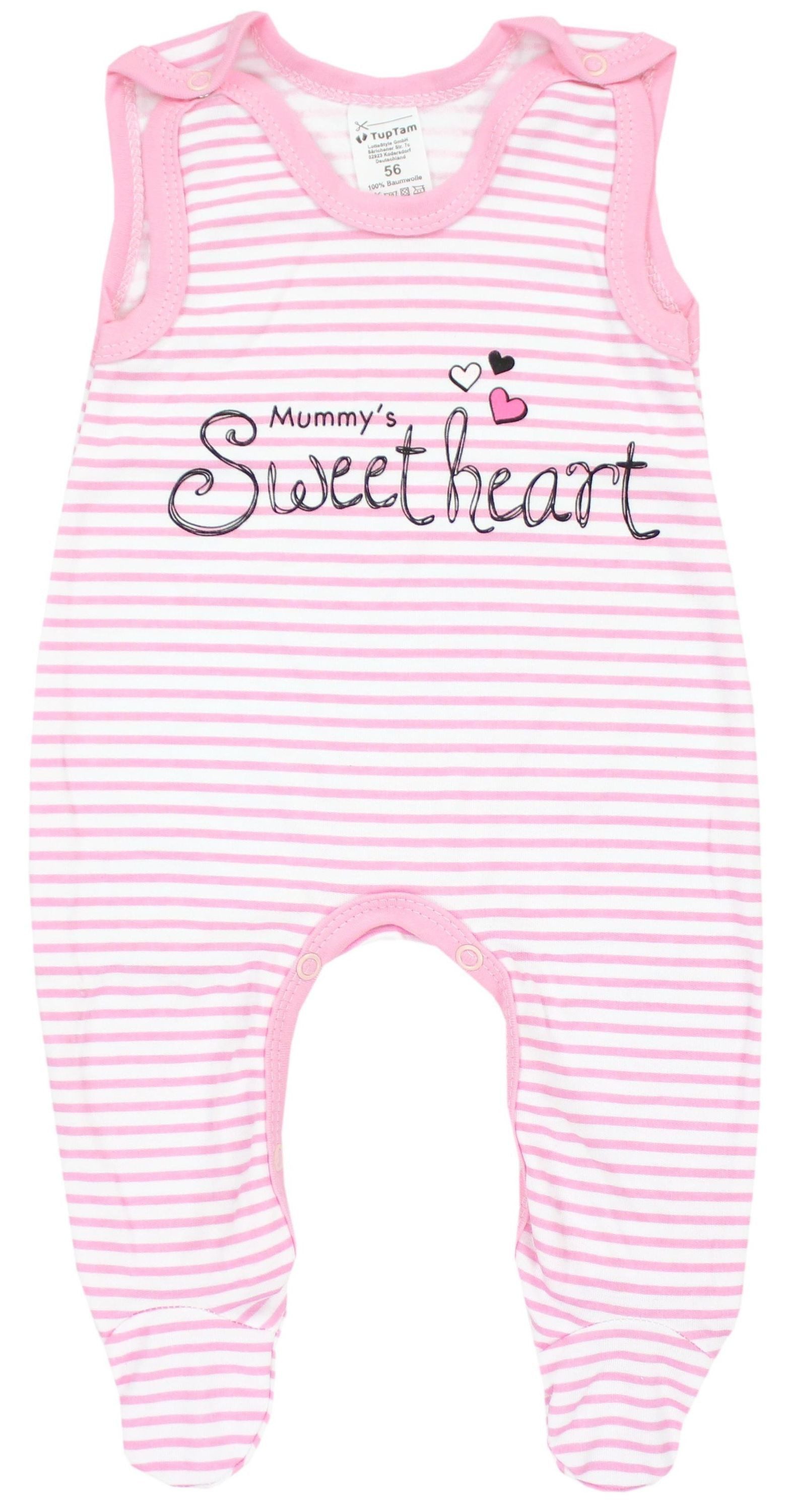 TupTam Strampler TupTam Baby Mädchen Strampler mit Fuß 3er Pack