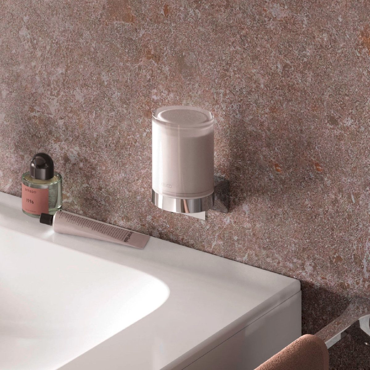 Keuco Seifenspender ROSE, zum Kleben und Schrauben, satiniertes Stülpglas, günstig online kaufen