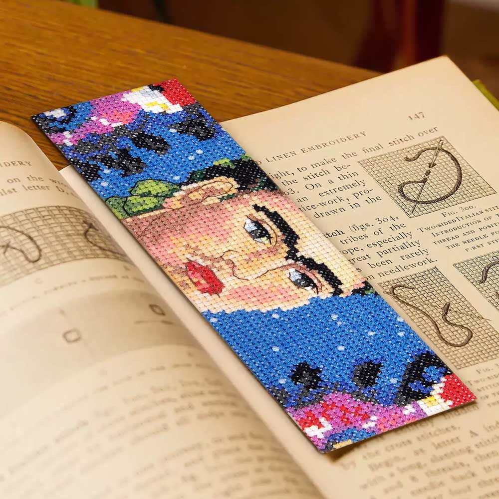DMC Kreativset Kit punto de cruz contado DMC "El marco Frida Kahlo", 15x30cm, DIY, (embroidery kit by Marussia)