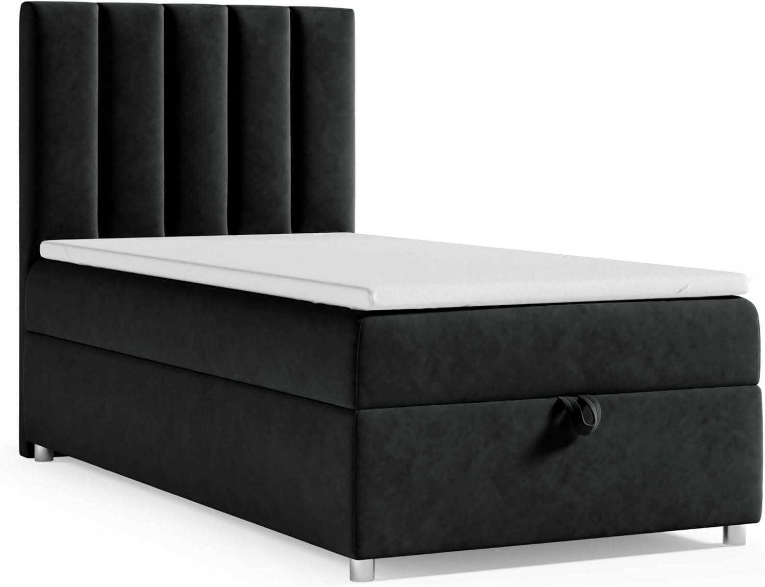 Best for Home Boxspringbett Trinity K-10 SINGLE Boxspringbett mit Bettkasten & Bonellfederkern (Einzelbett, Polsterbett gepolstertes Kopfteil, Jugendbett, Kinderbett versch. Größen, 70x200 80x200 90x200 100x200 cm), mit oder ohne Topper, Flexible Liefermöglichkeiten, Handwerksqualität