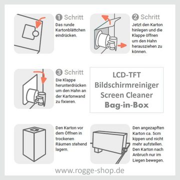 Rogge 5. Liter Bildschirmreiniger Bag-in-Box Nachfüll/Refill Set, 11 Teile Pflegeset (11-St)