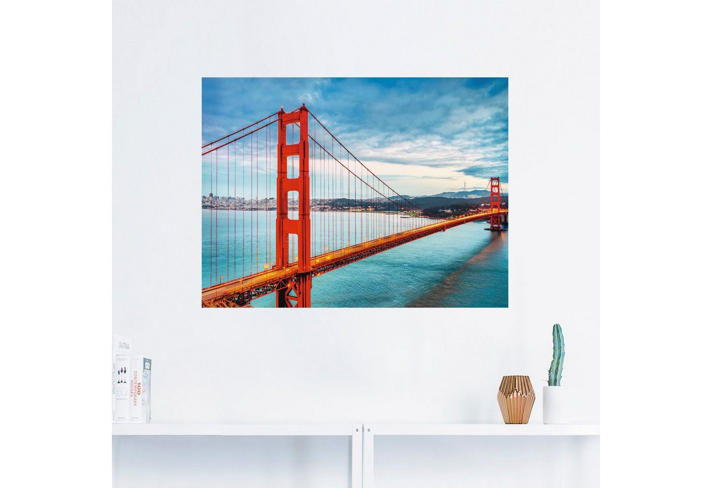 Artland Wandbild »Golden Gate Bridge«, Brücken (1 Stück), in vielen Größen & Produktarten - Alubild / Outdoorbild für den Außenbereich, Leinwandbild, Poster, Wandaufkleber / Wandtattoo auch für Badezimmer geeignet-kaufen