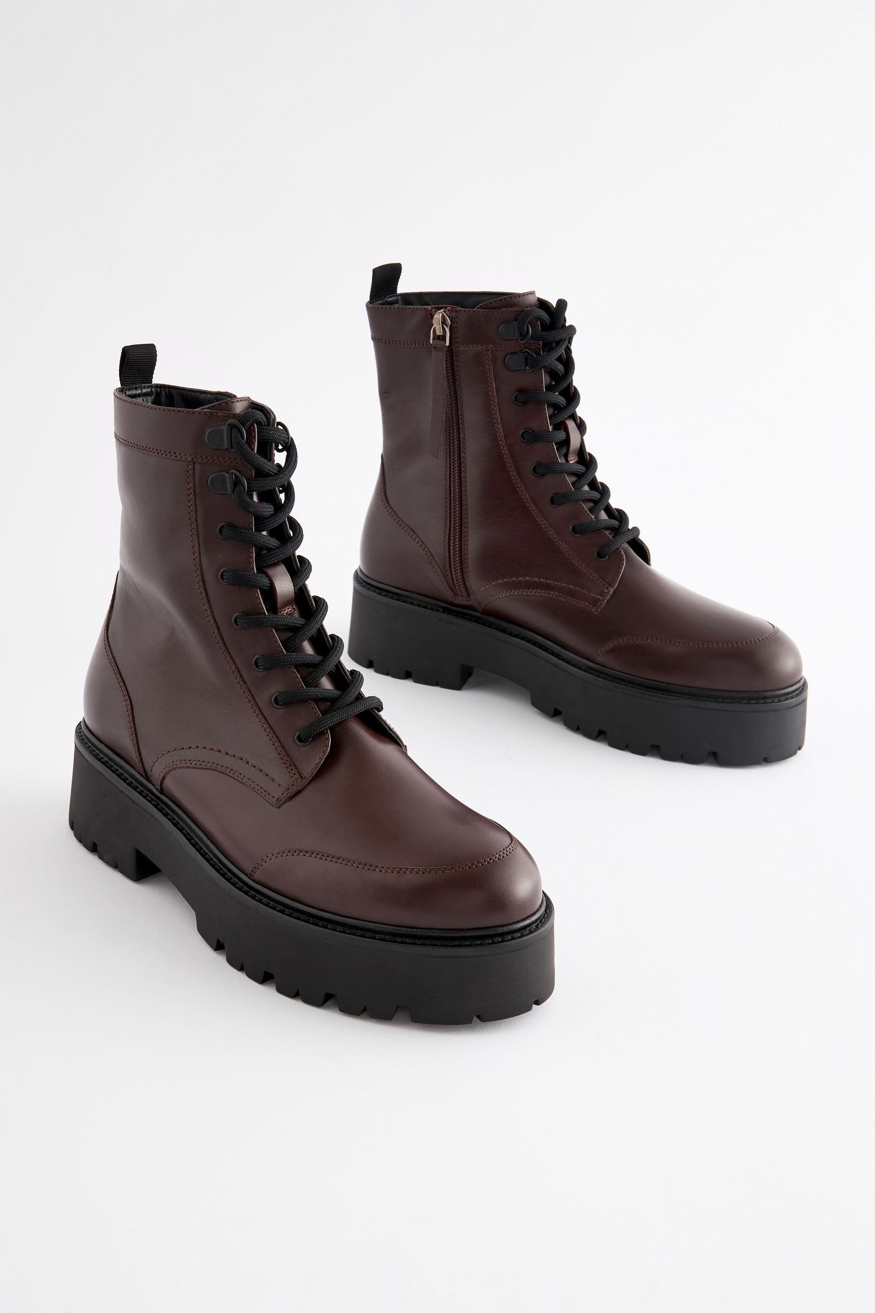 Next Signature Derbe Schnürstiefel aus Leder günstig online kaufen