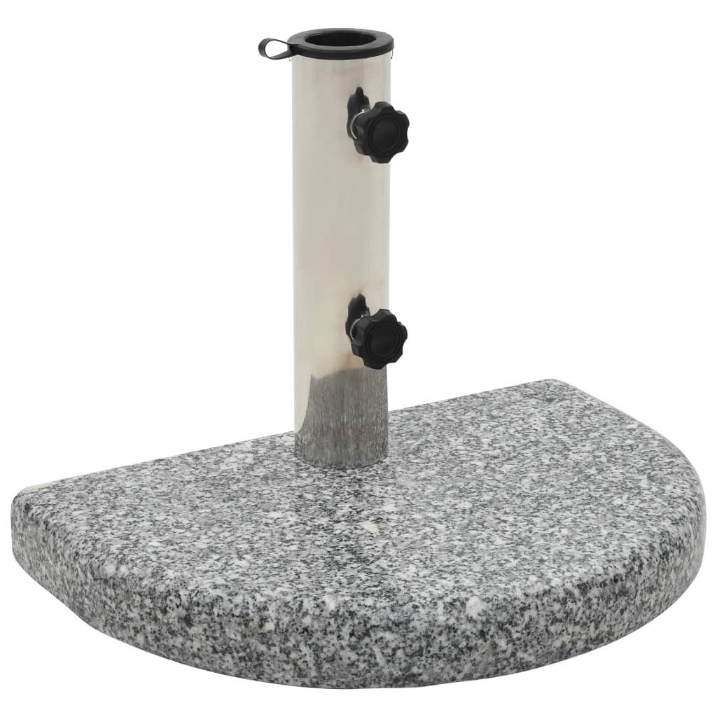 vidaXL Schirmhalter Sonnenschirmständer Granit 10 kg Gebogen Grau