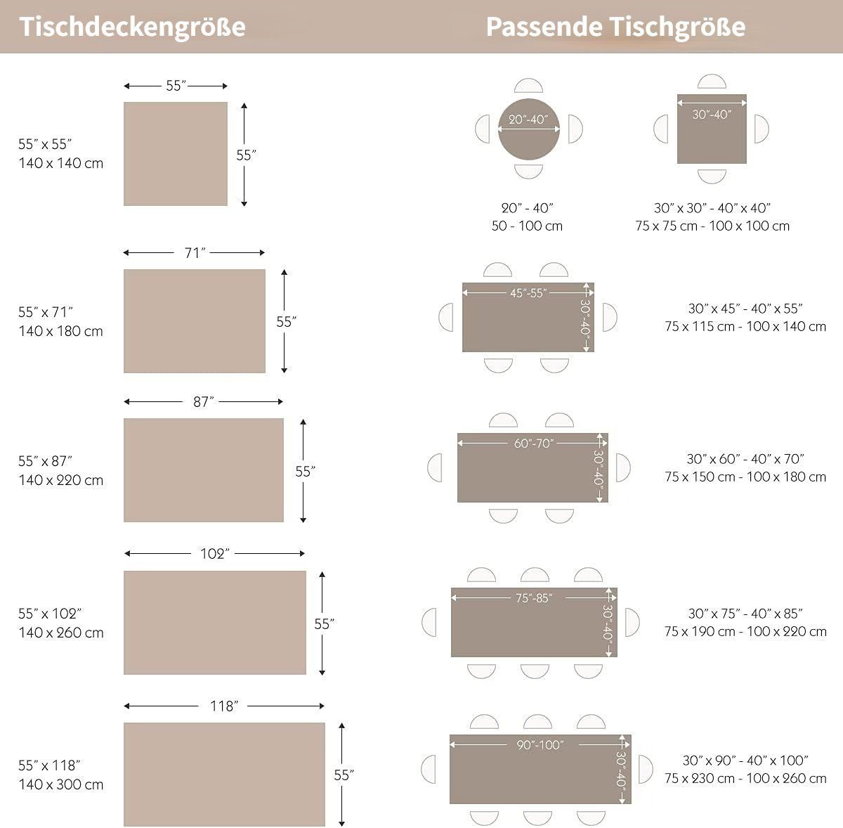 HOMEIDEAS Weihnachtsbaum-Tischdecke Quaste, Gestreifte (1-tlg), Khaki Tischdecke