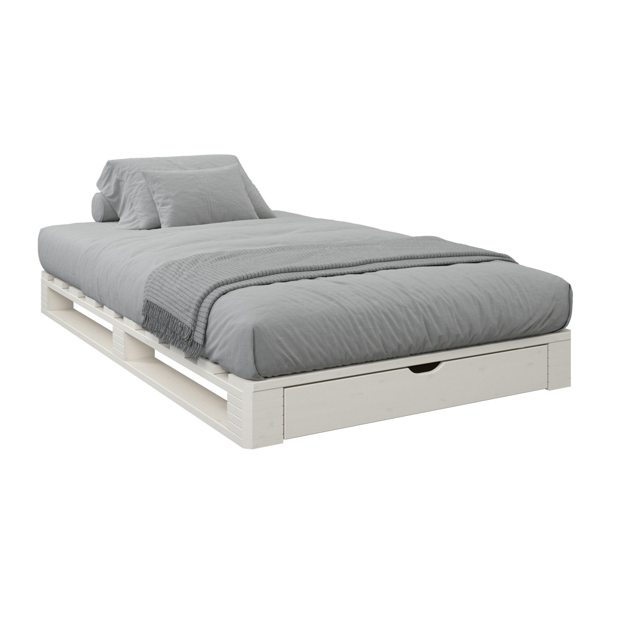 OTTO home Palettenbett "ALASCO " Mit Schublade, zertifiziertes Massivholz, erweiterbar zum Doppel- oder Familienbett – Bild 4 von 5