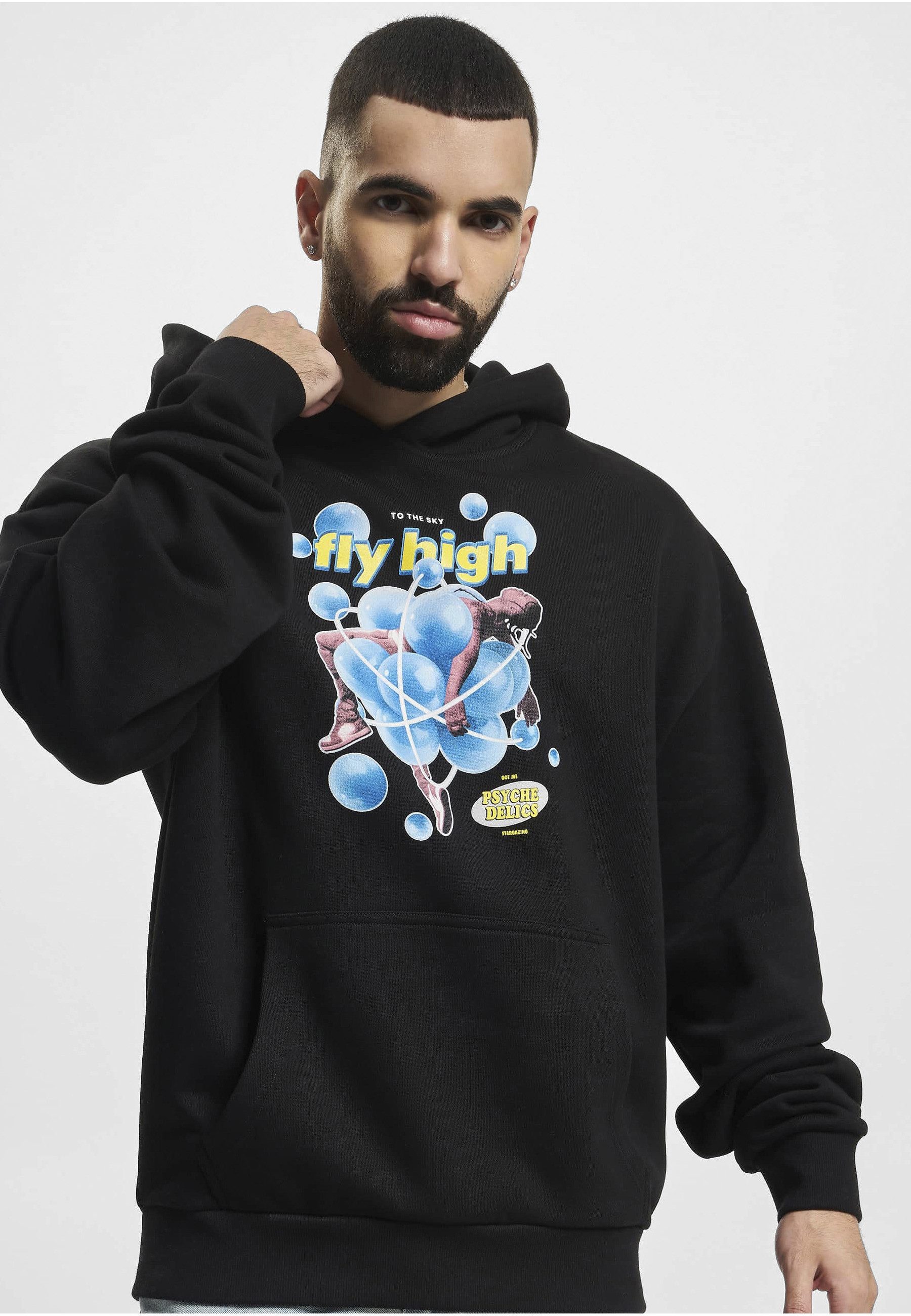 MisterTee Hoodie MisterTee Herren Psychadellic Heavy Oversize Hoody (1-tlg)