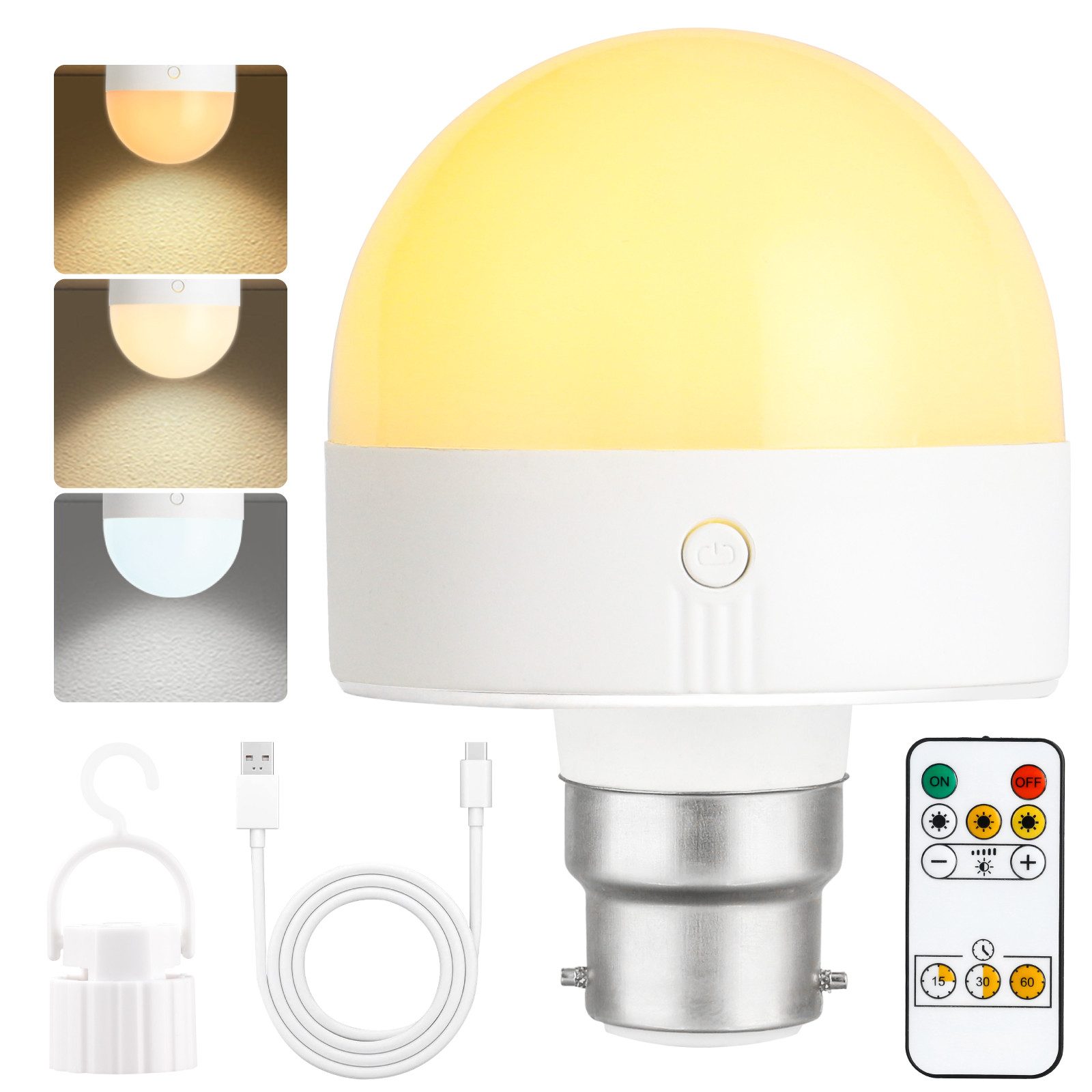 POPOLIC LED-Leuchtmittel Wiederaufladbare Glühbirne mit Timer günstig online kaufen