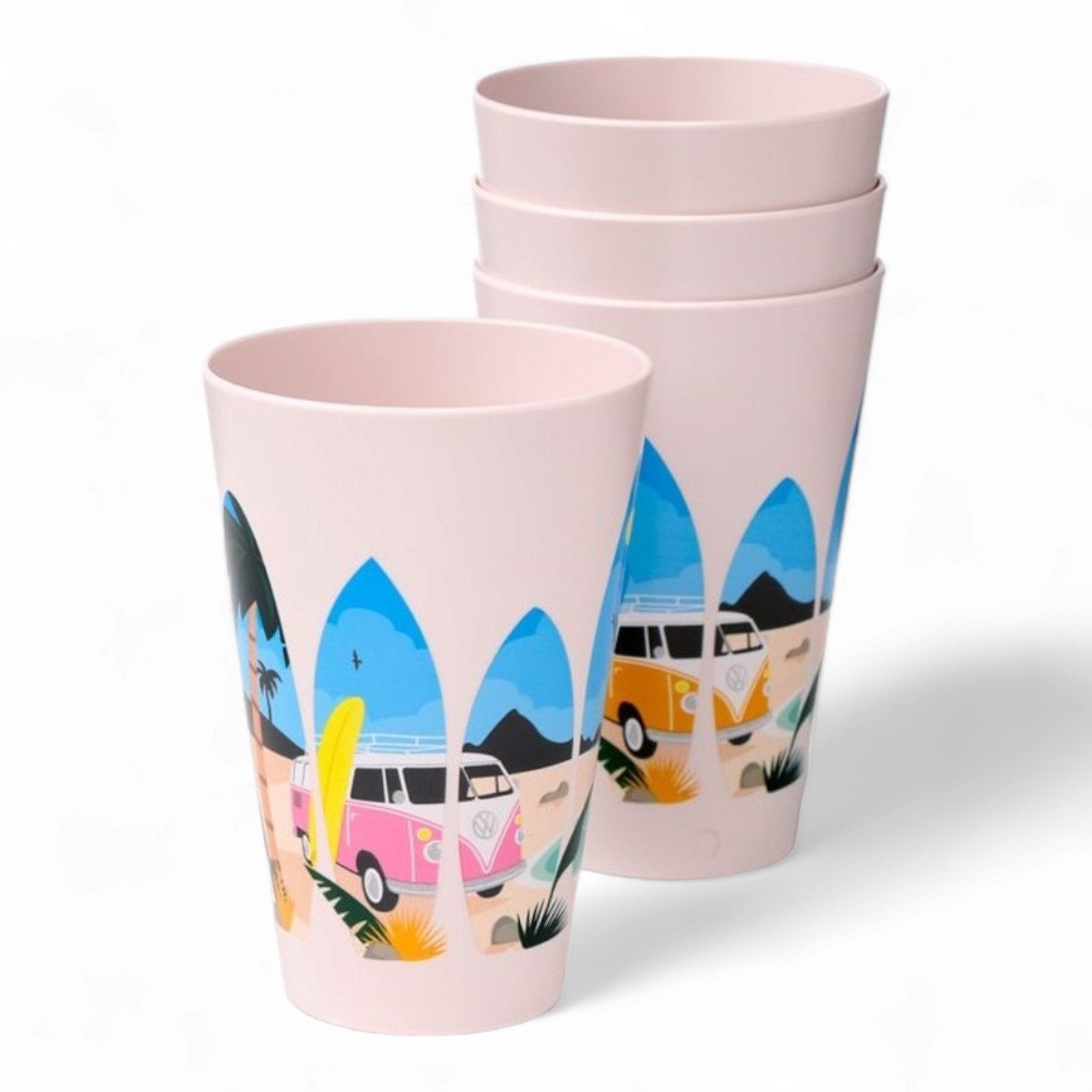 Puckator Becher Trinkbecher Volkswagen VW T1 Bulli Picknickbecher Waves are Calling