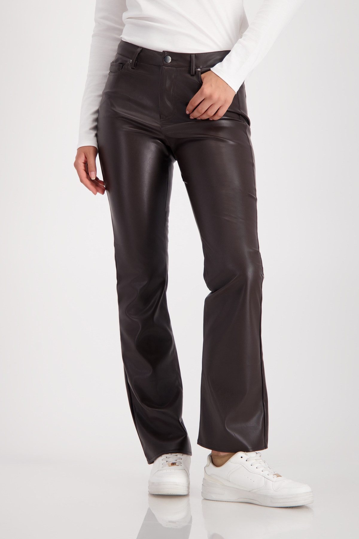 Monari Lederimitathose Regular fit günstig online kaufen