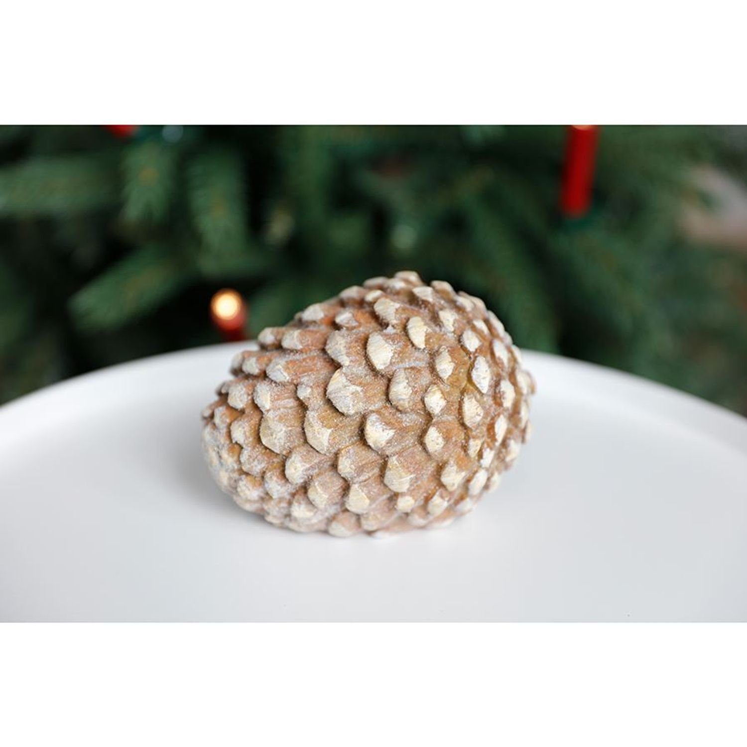BURI Dekofigur Deko-Tannenzapfen 14,5x10,5cm Tischdeko Weihnachtsdeko Herbs günstig online kaufen