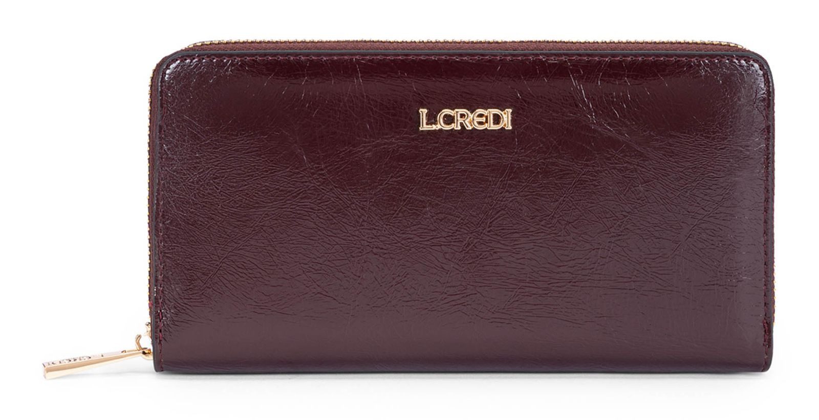 L. CREDI Geldbörse Zip Around Wallet, mit RFID-Blocker Schutz