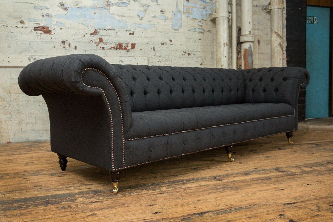 Sitzer Couch 265 Sofa JVmoebel 4 Sofa Chesterfield Design cm Chesterfield-Sofa,