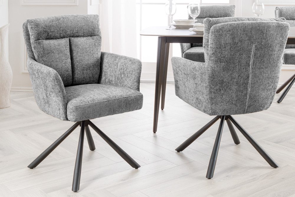 riess-ambiente Polsterstuhl BIG GEORGE grau / schwarz (Einzelartikel, 1 St) günstig online kaufen