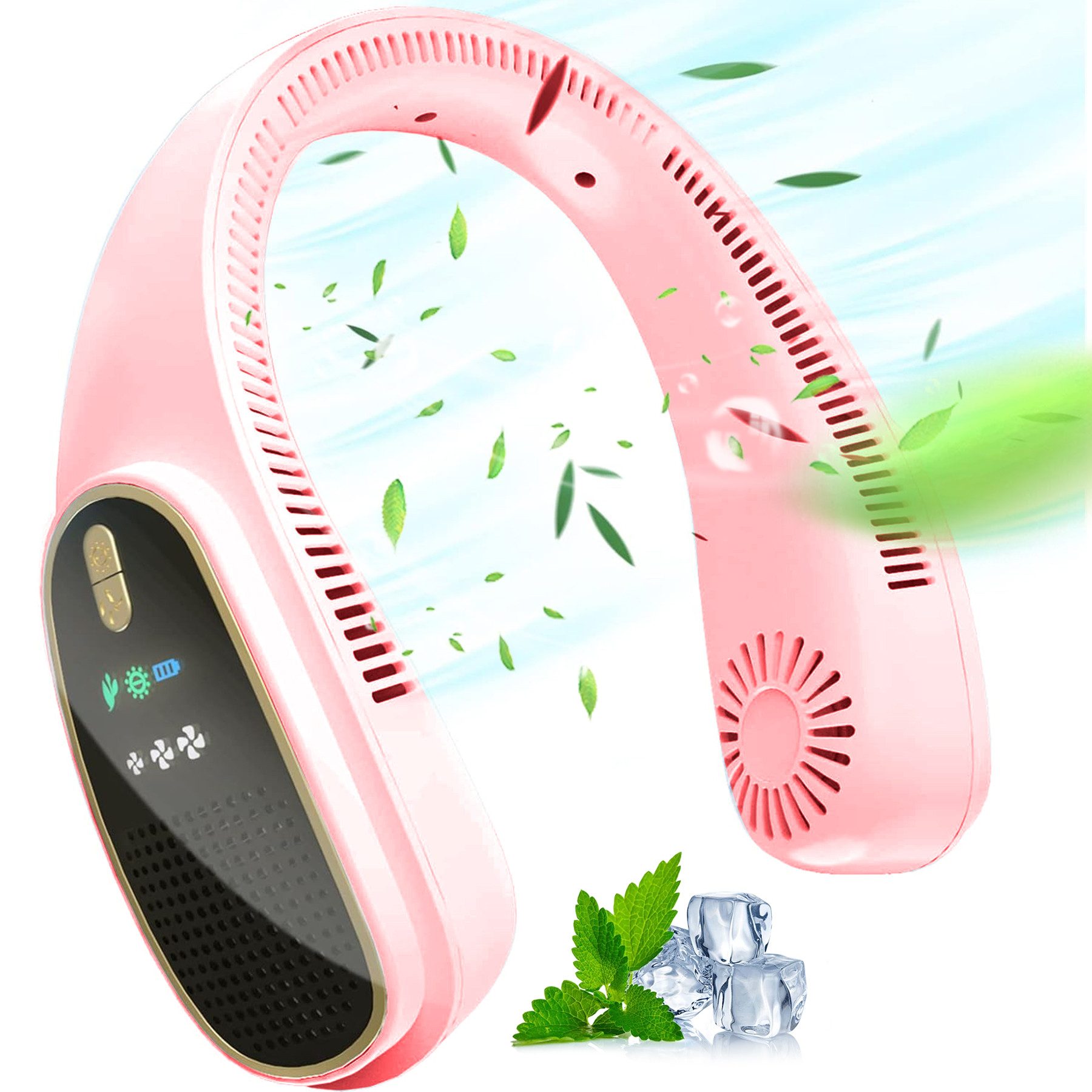 Senmudi Mini USB-Ventilator Tragbarer Hals-Ventilator, 2 günstig online kaufen