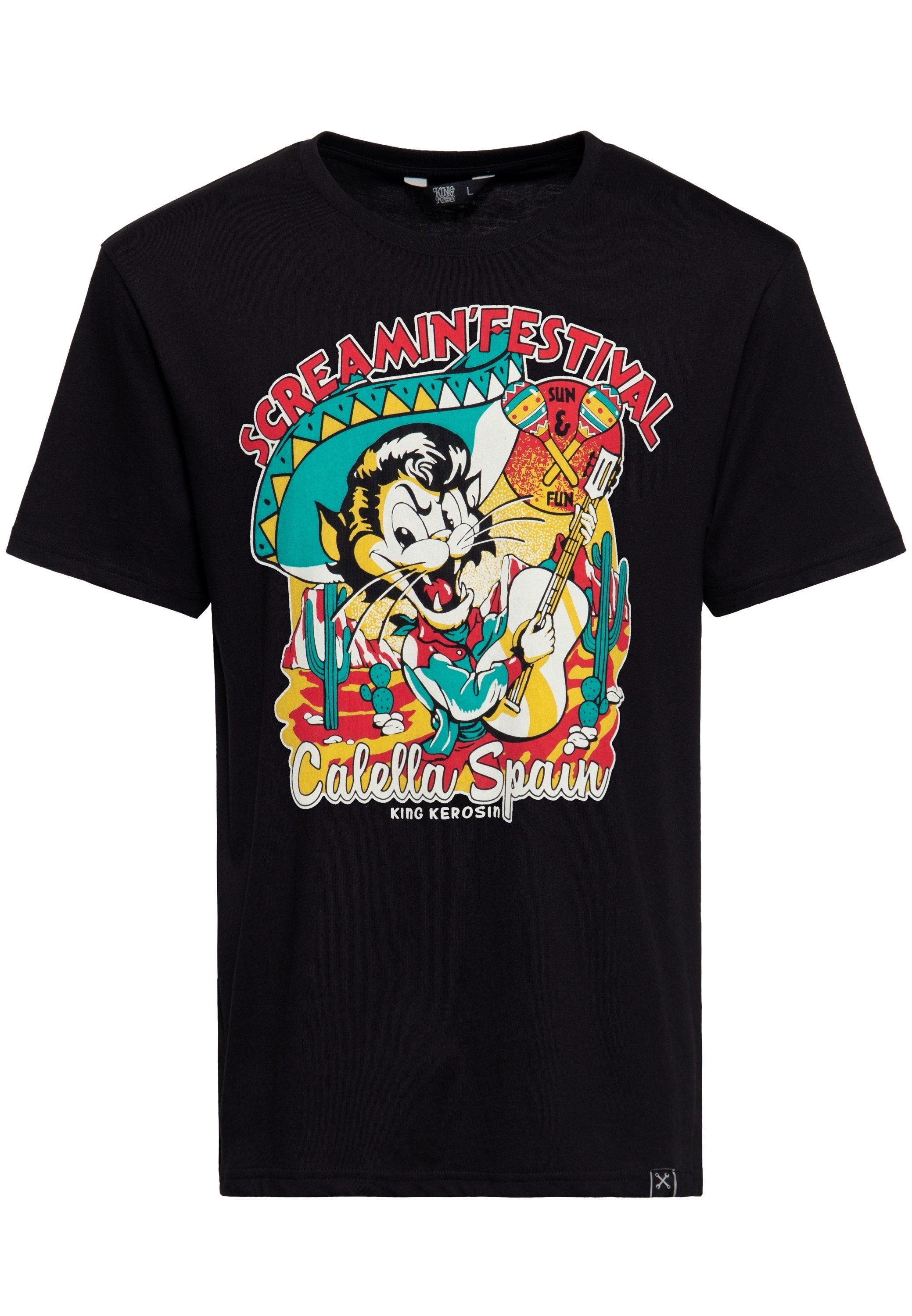 KingKerosin Print-Shirt Screamin' - 50s Rock & Rhythm Festival (1-tlg) mit speziellem Print und offizielles Festival T-Shirt