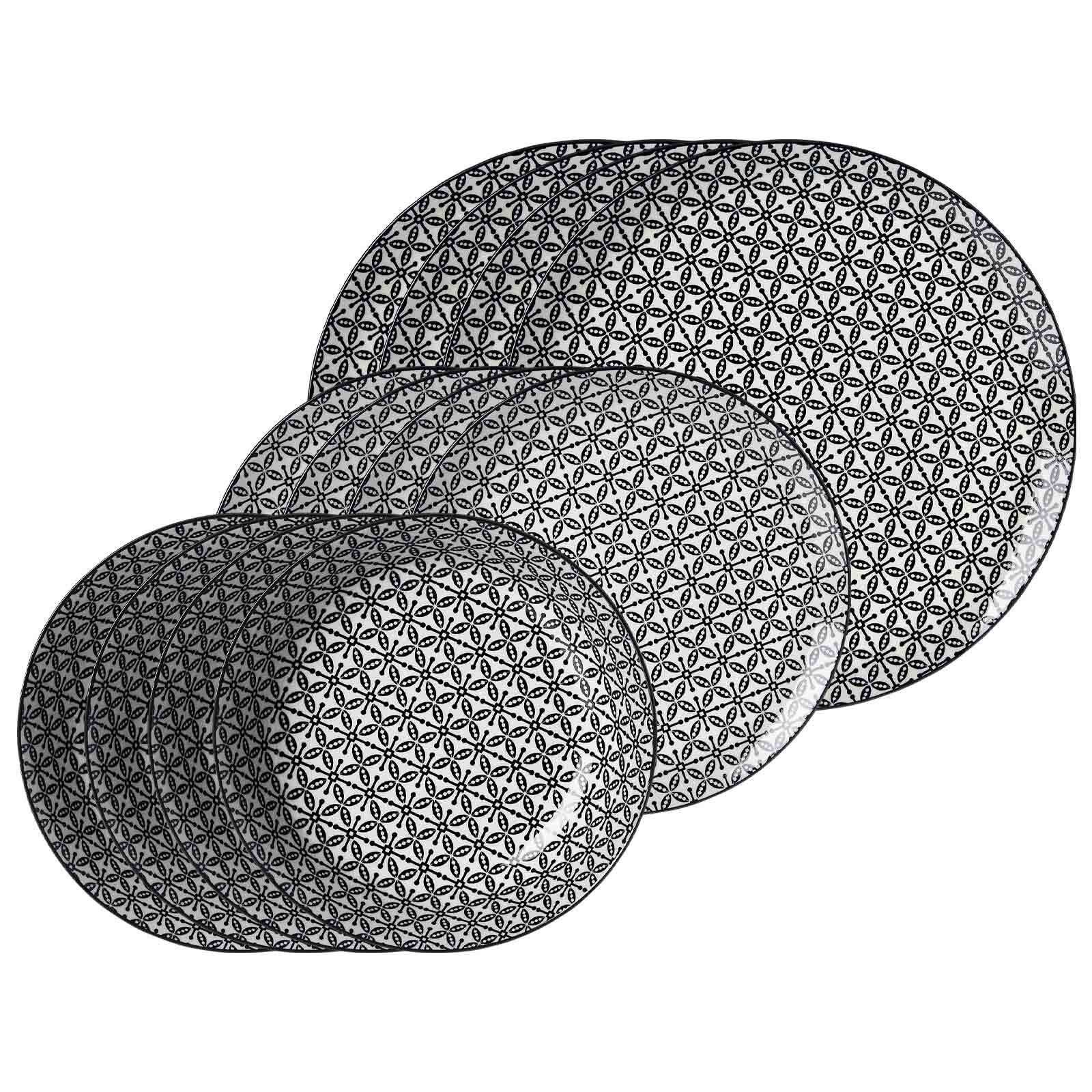 Ritzenhoff & Breker Комбинированное обслуживание Takeo Leaves Teller-Set 12er Set (12-tlg), Porzellan