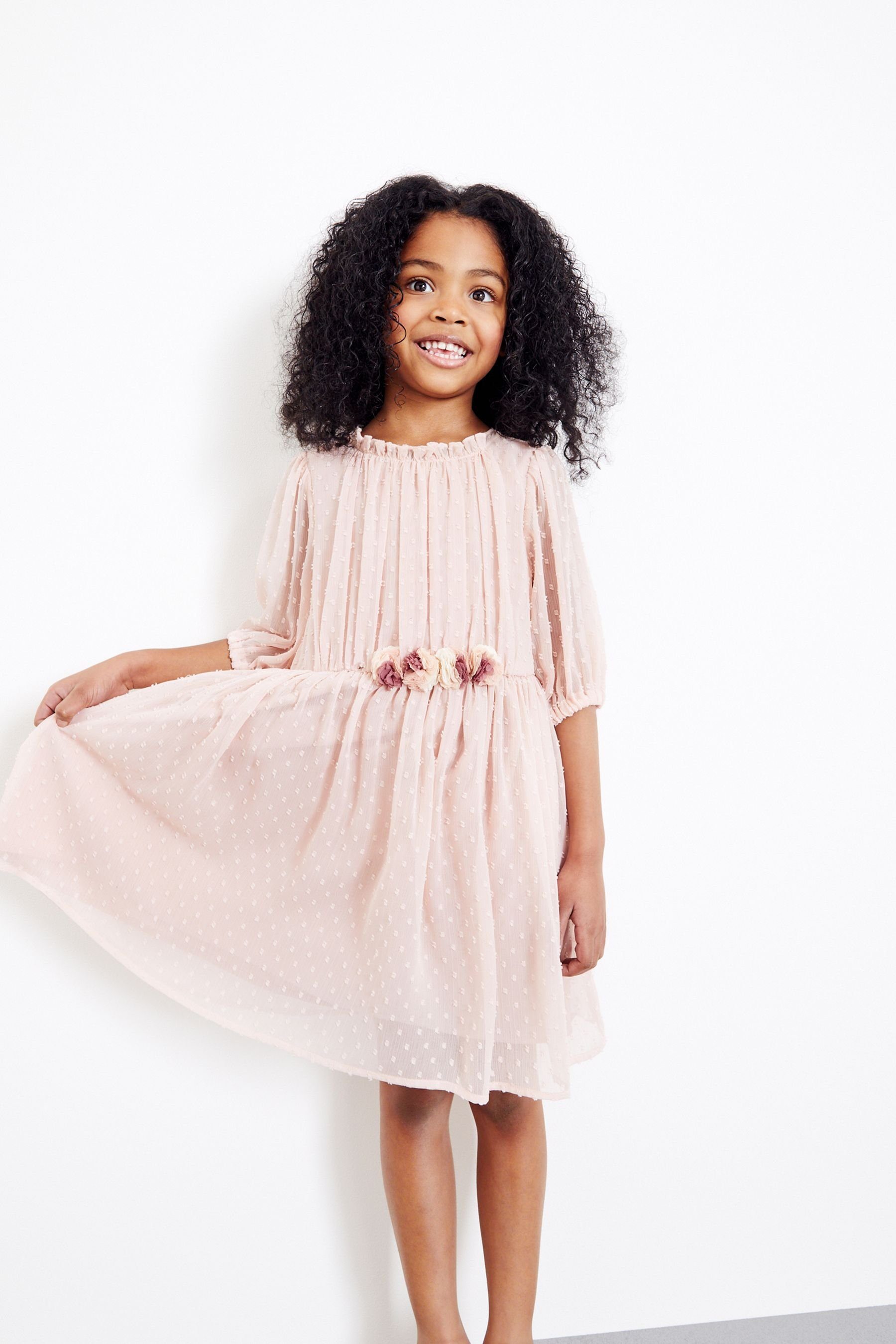 Next Chiffonkleid Chiffon-Korsagenkleid (1-tlg)