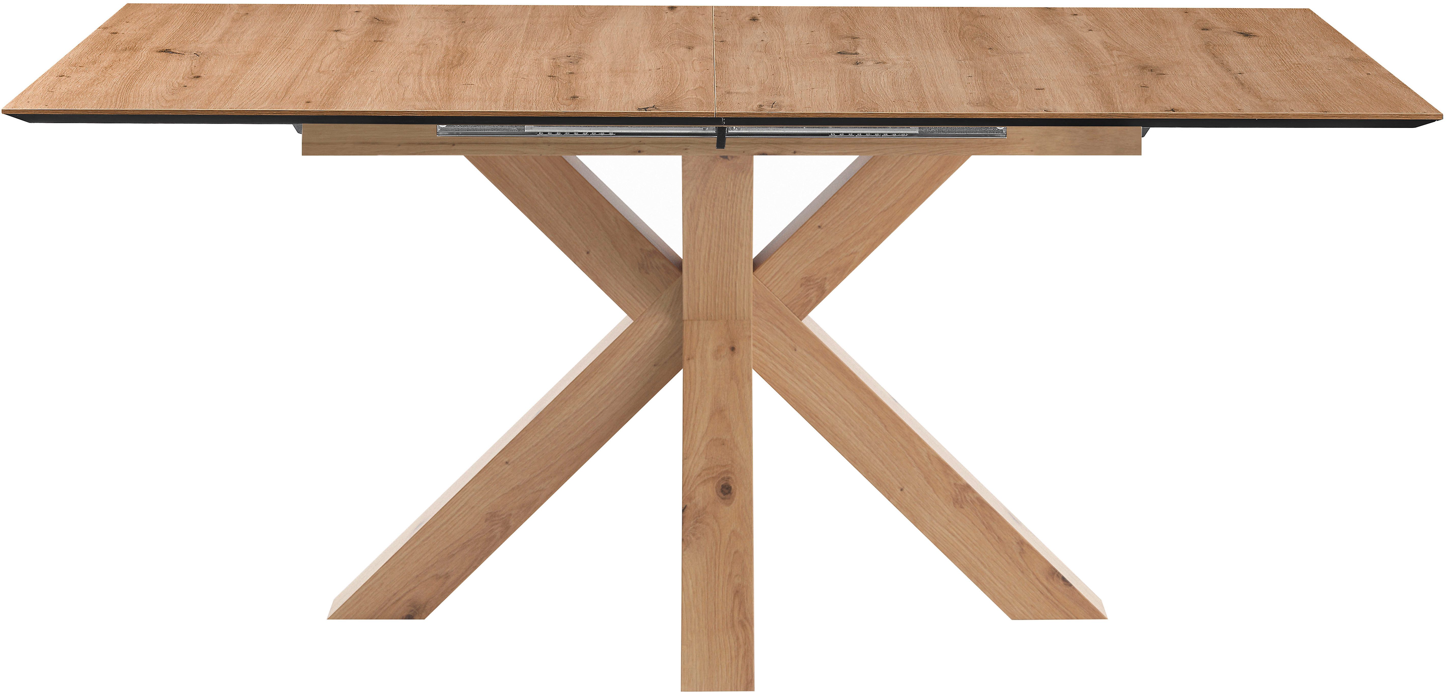 set one by Musterring Esstisch New Atlanta, Platte rechteckig mit schweizer Kante, ausziehbar, Stern-Gestell