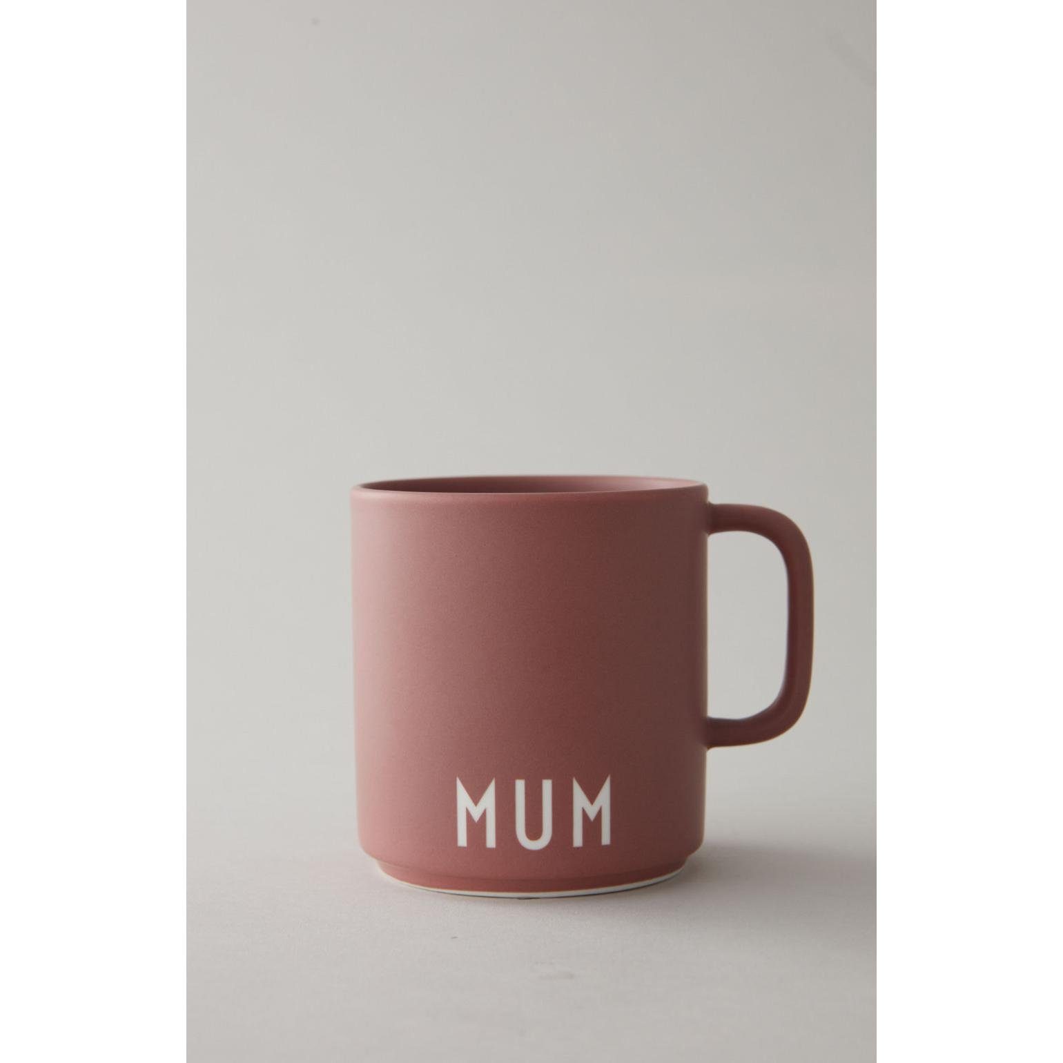 mit Favourite Cup Henkel Mum Letters Design Tasse Altrosa Becher