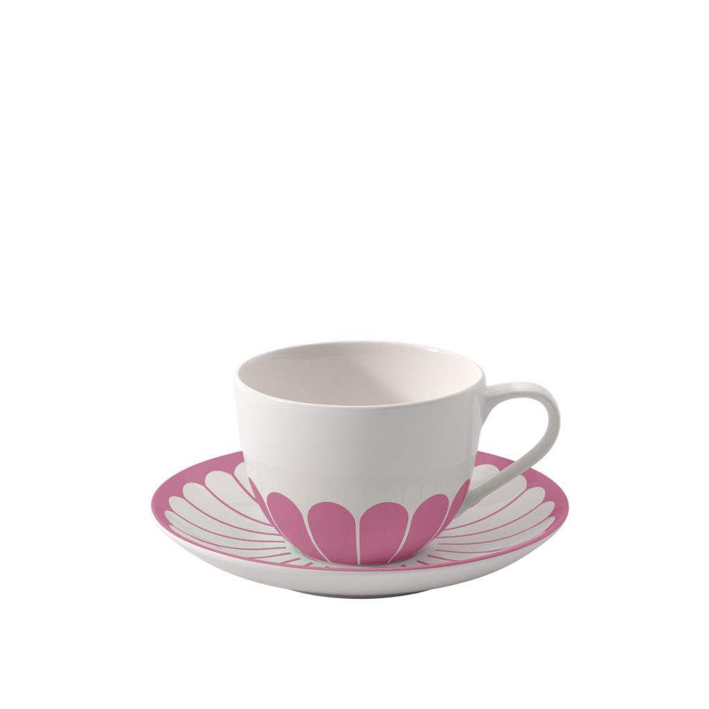 Tasse Fleur Couleur Kaffeetasse mit Untertasse 160 ml