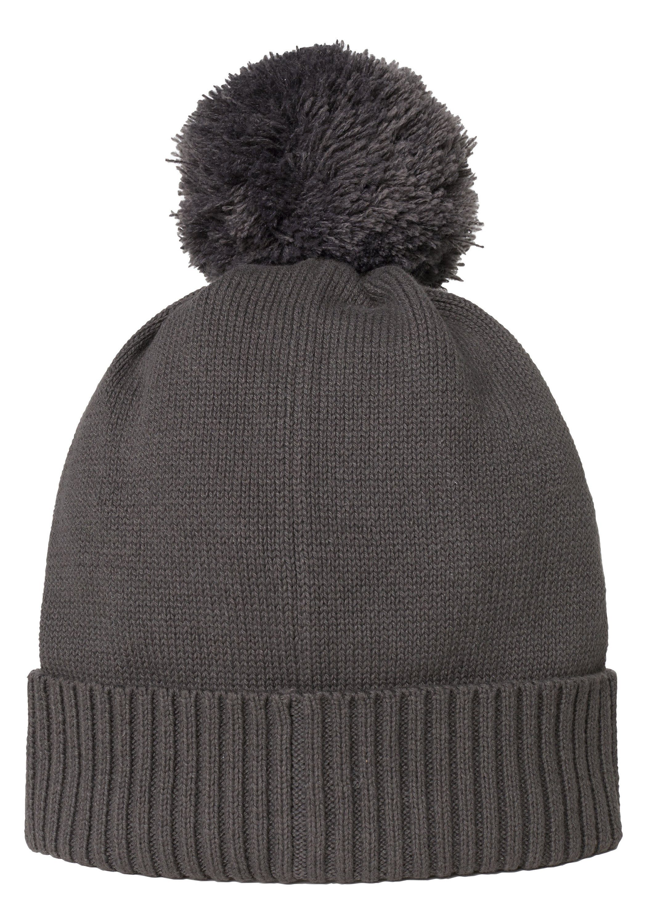 Chiemsee Strickmütze Mütze mit Bommel und Logo 1
