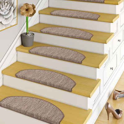 Stufenmatte Bentzon Flachgewebe Stufenmatten 15er-Set, Pergamon, Halbrund, Höhe: 5 mm