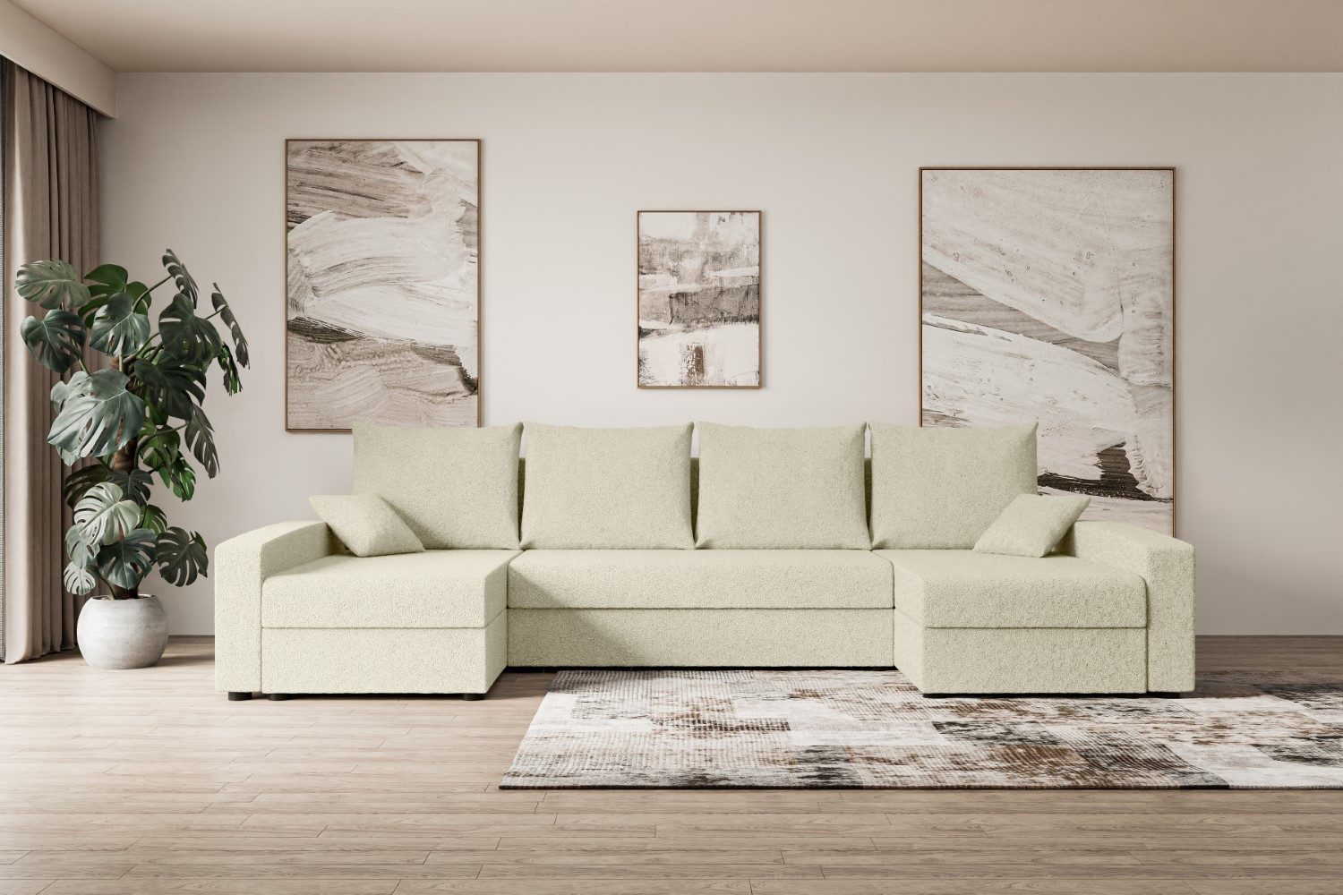 ALTDECOR Wohnlandschaft ALESIA-U, Couch mit Schlaffunktion, günstig online kaufen