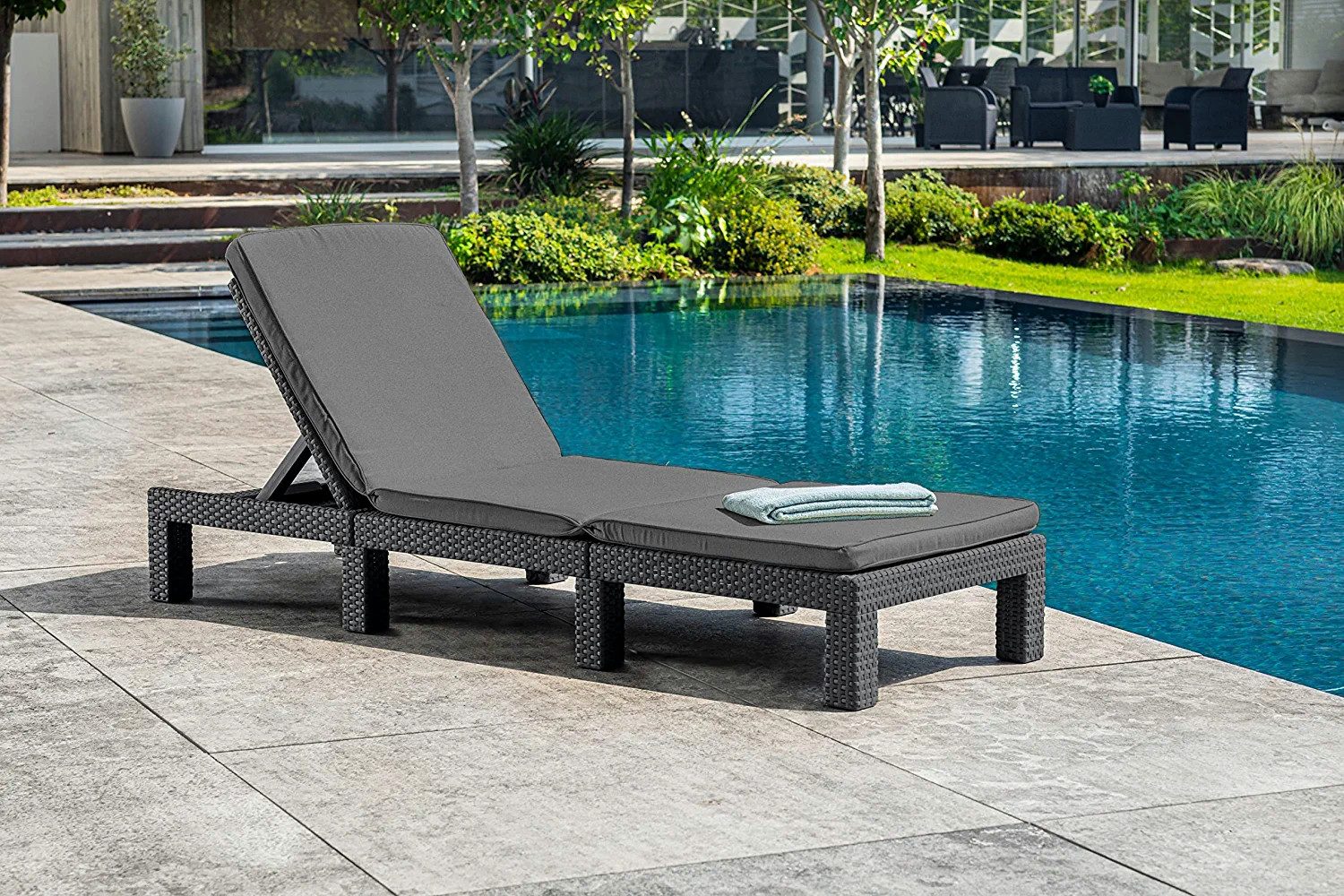 Keter Gartenliege "Daytona Deluxe", in Rattan-Optik