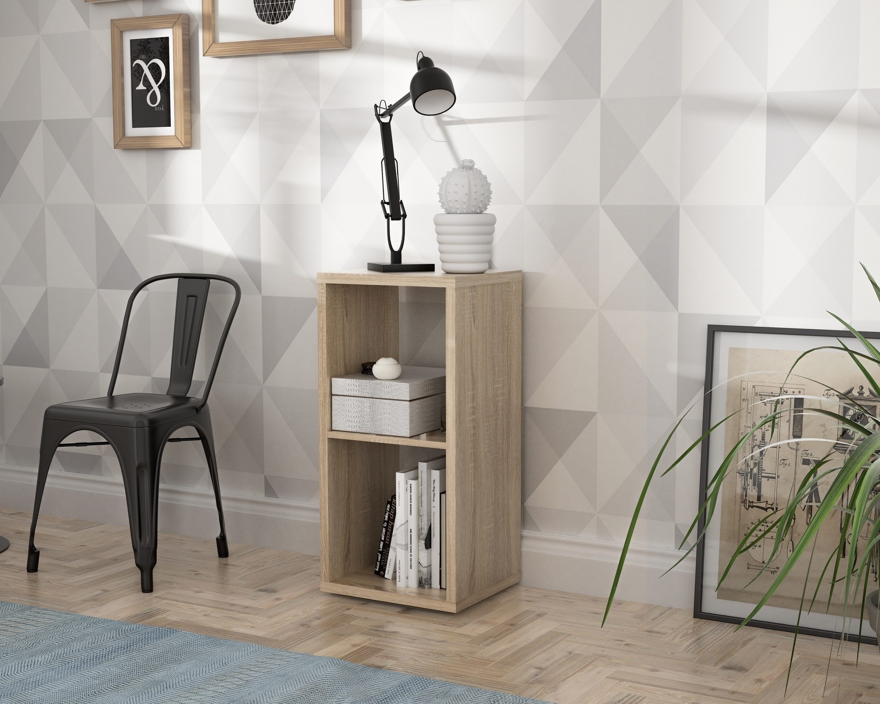 FORTE Raumteilerregal in Sonoma Eiche Dekor - 39,5x72,8x32,9cm (BxHxT)