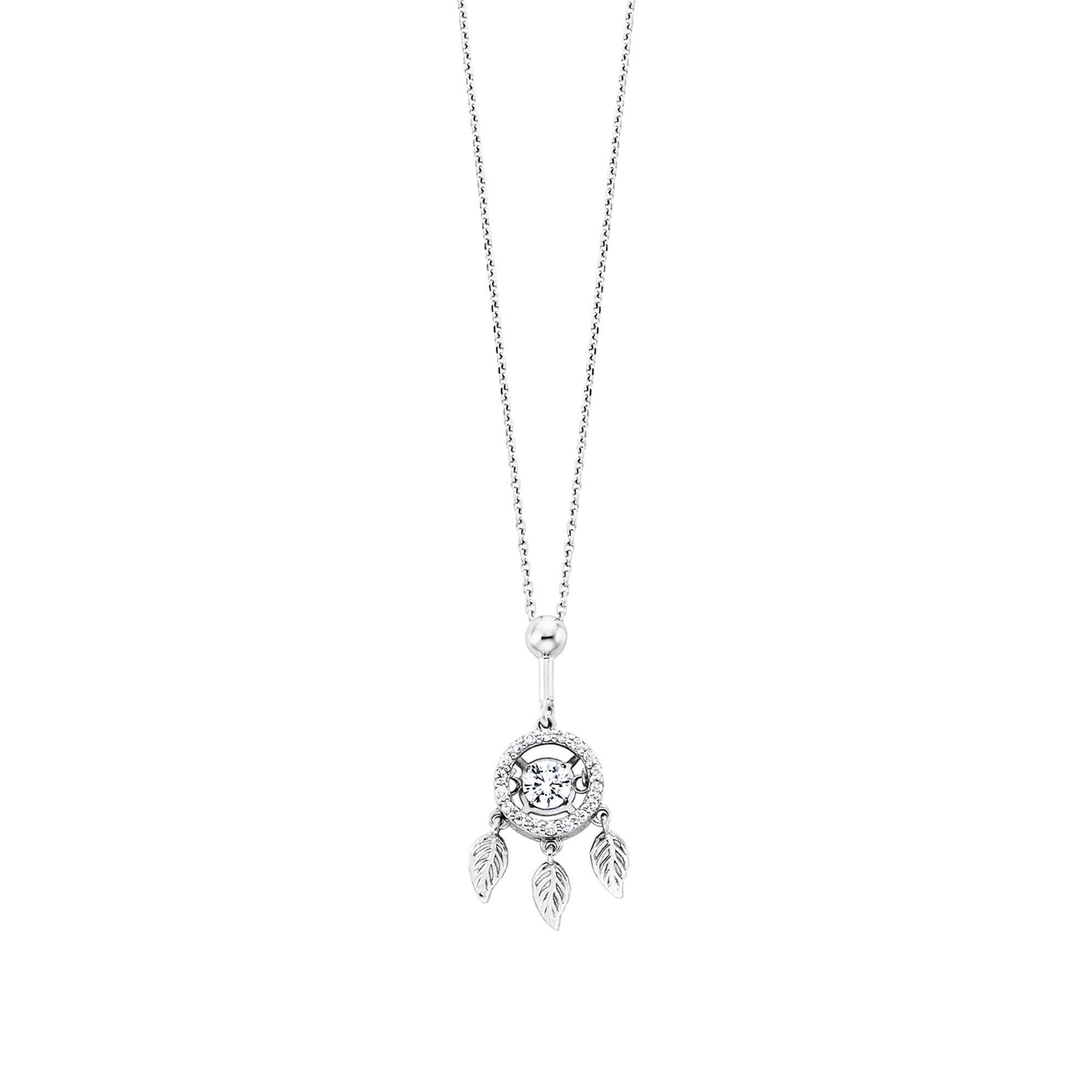 Julie Julsen Kette mit Anhänger 925/- Sterling Silber rhodiniert 19 Zirkonia